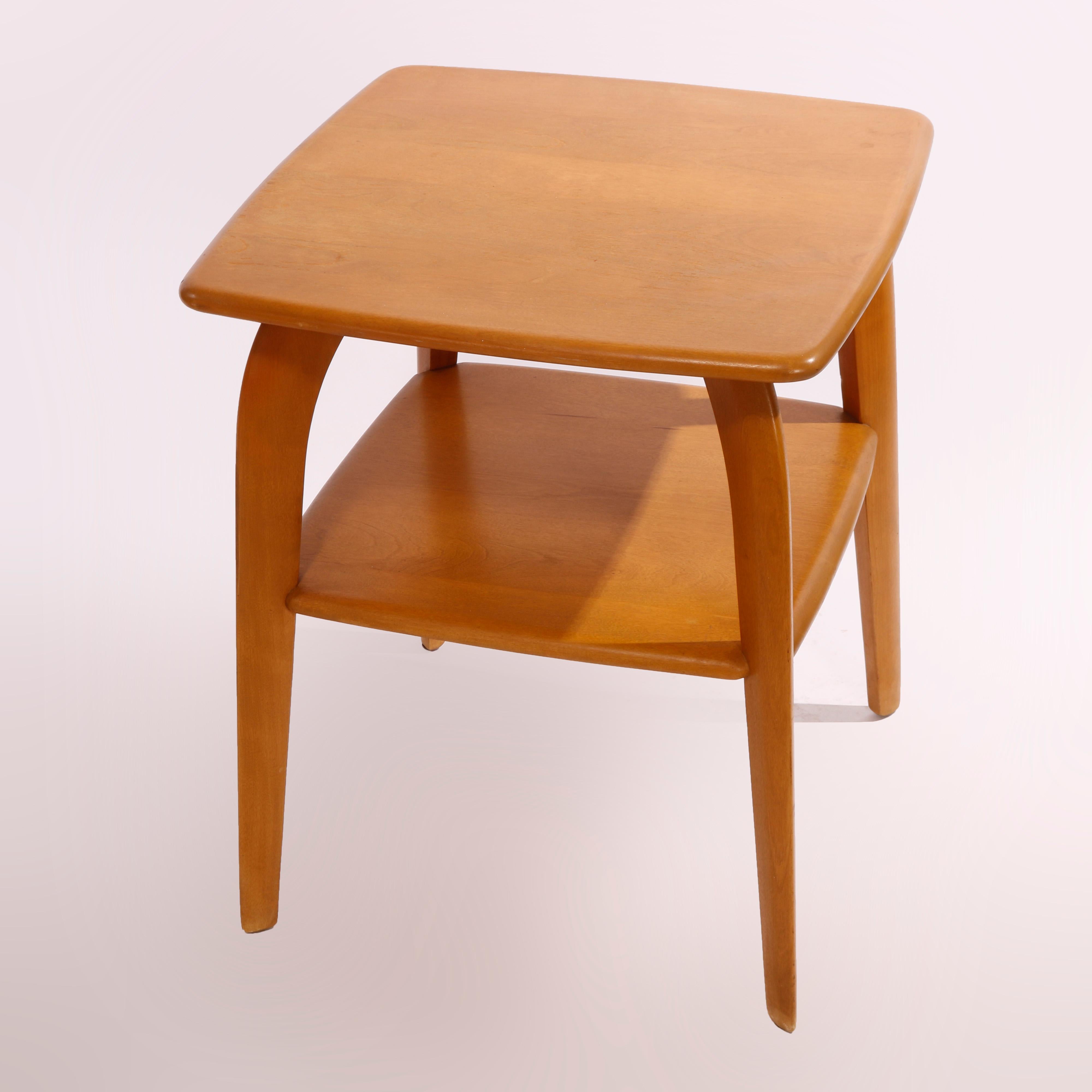 American Mid-Century Modern Heywood Wakefield Wishbone Side Table, Circa 1950