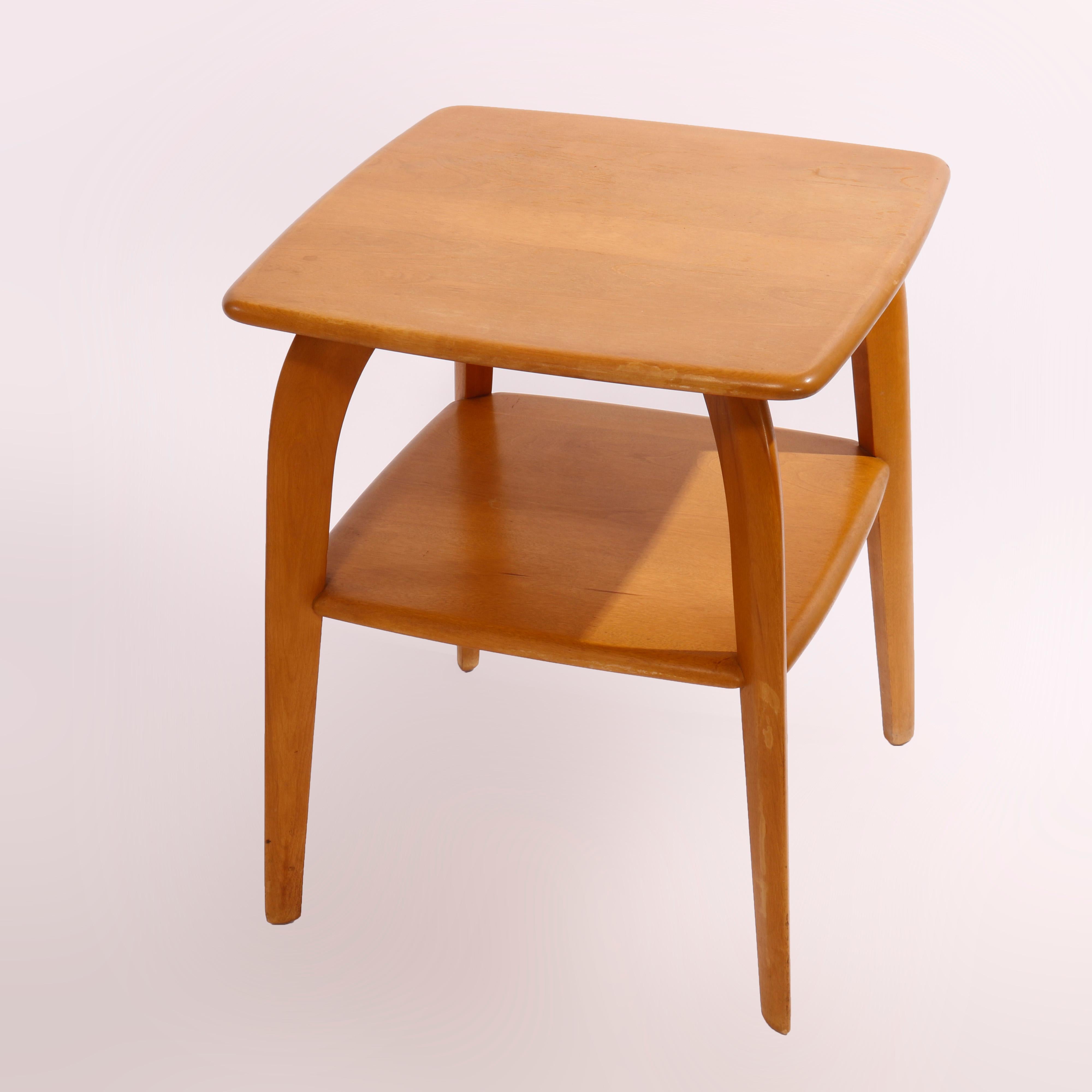 Mid-Century Modern Heywood Wakefield Wishbone Side Table, Circa 1950 In Good Condition In Big Flats, NY