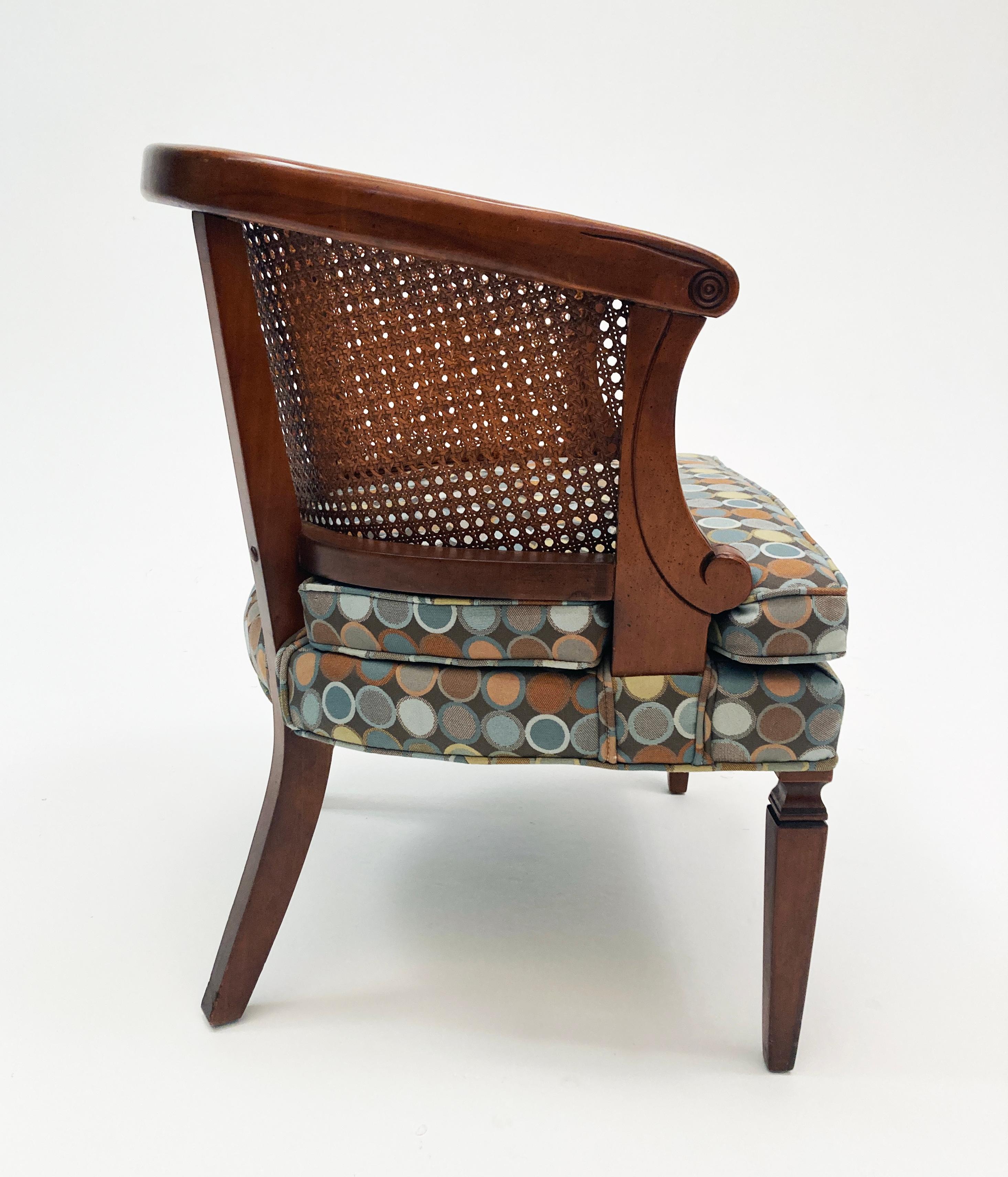 Hickory Chair Co., Mid-Century Modern Barrel Cane-back Sessel 1960er Jahre im Angebot 9