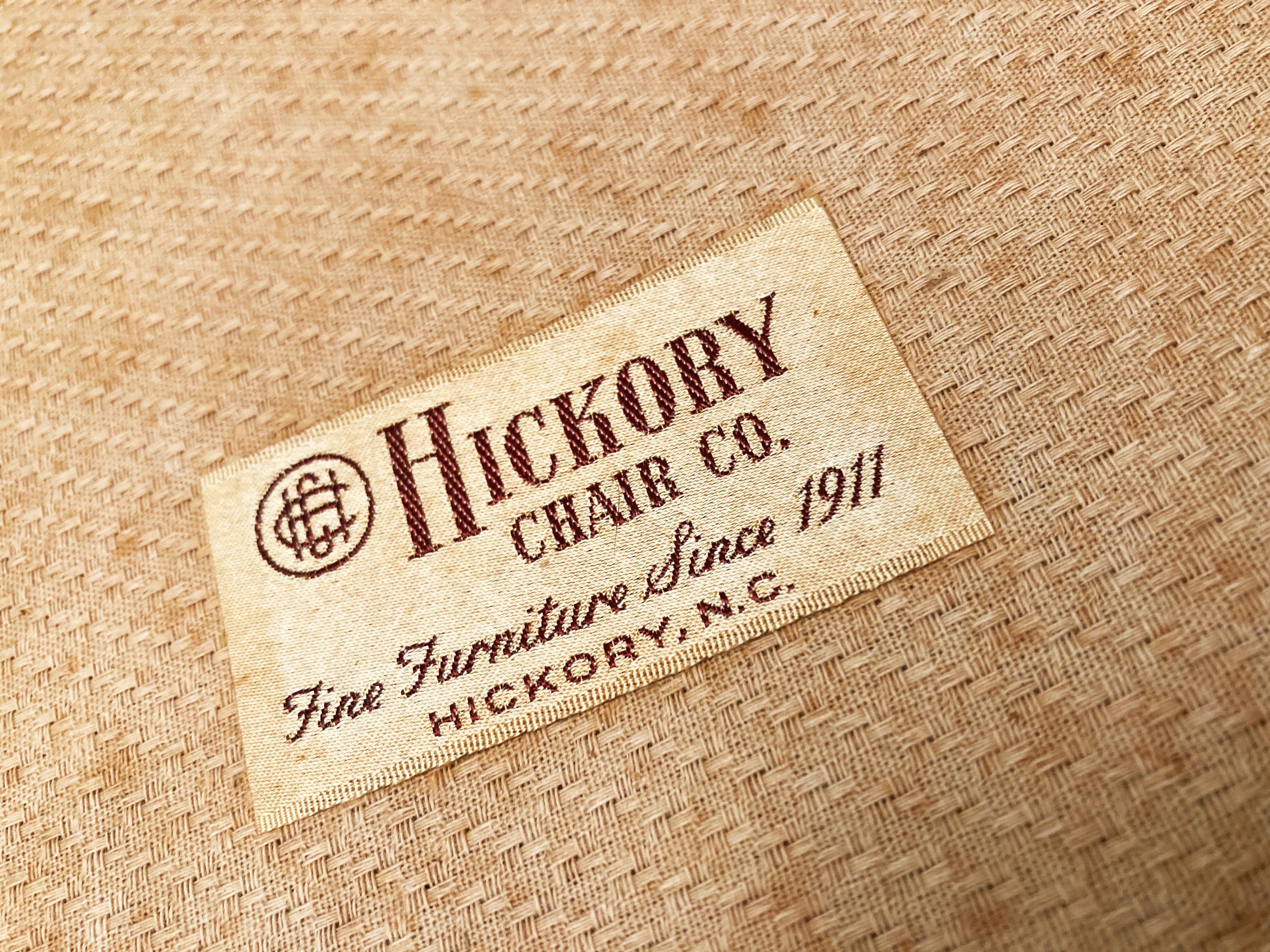 Chaise Hickory Co. mi-siècle moderne Chaise à accoudoirs en forme de canne  en vente 11