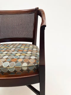 Mid Century Modern Hickory Chair Co. Barrel Cane-back Arm Chair