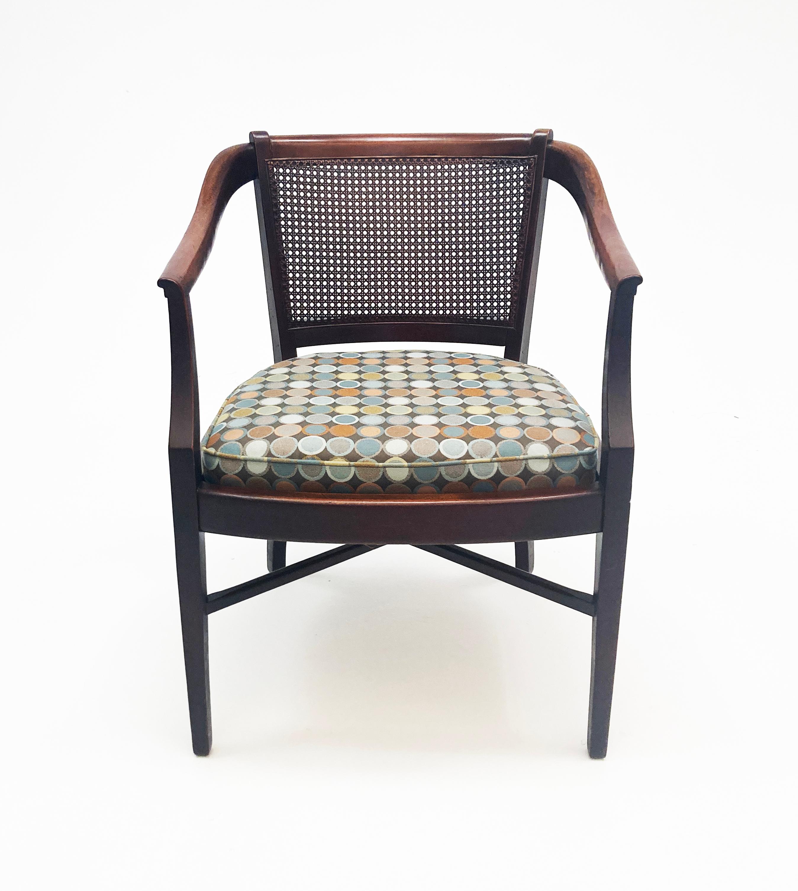 Mid-Century Modern Chaise Hickory Co. mi-siècle moderne Chaise à accoudoirs en forme de canne  en vente