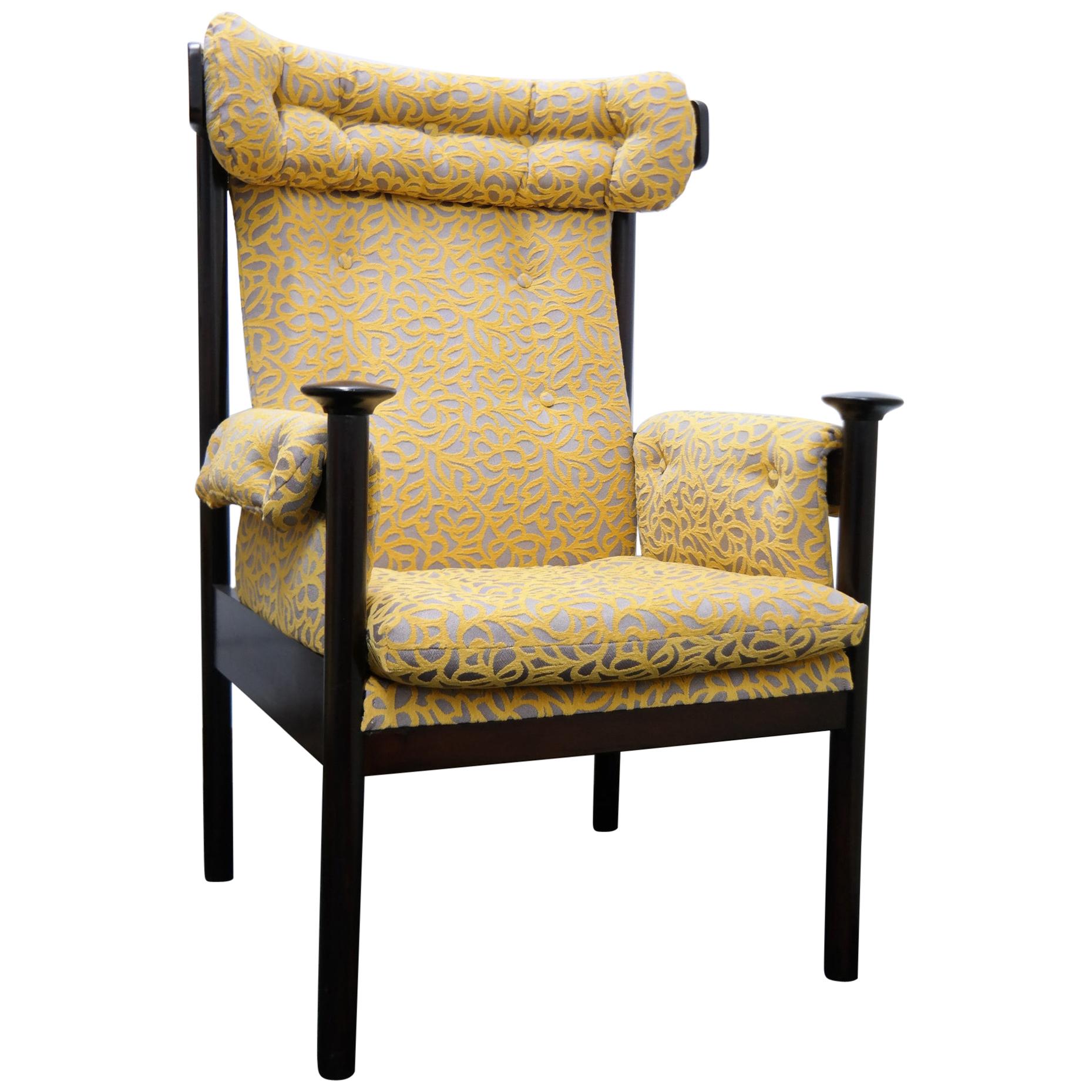 Mid-Century Modern High Back Armchair, 1970s