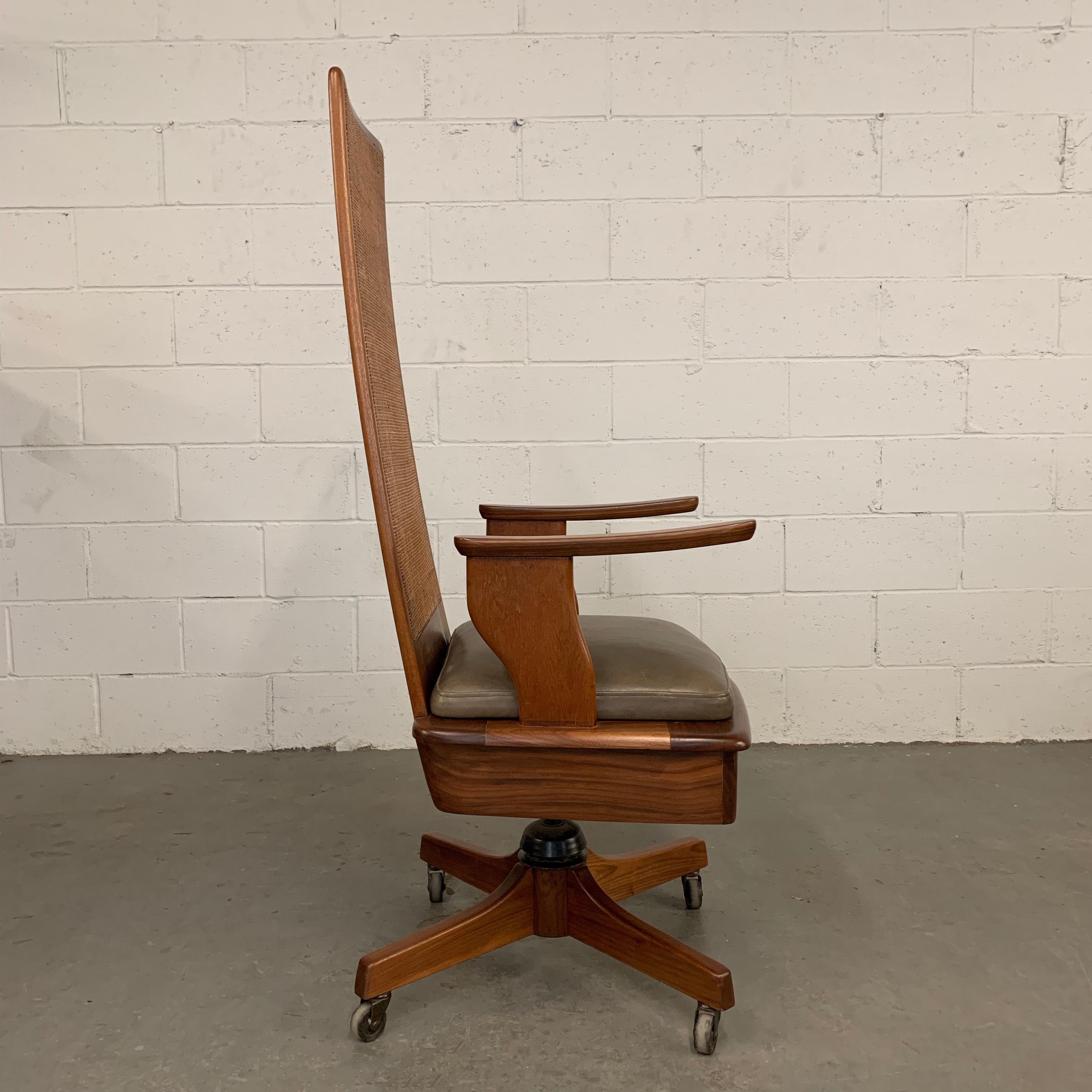 high back wooden office chair