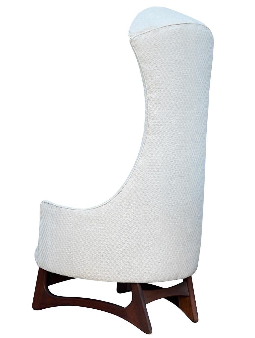 Tissu Chaise longue King Canopy à haut dossier, moderne du milieu du siècle, par Adrian Pearsall en vente