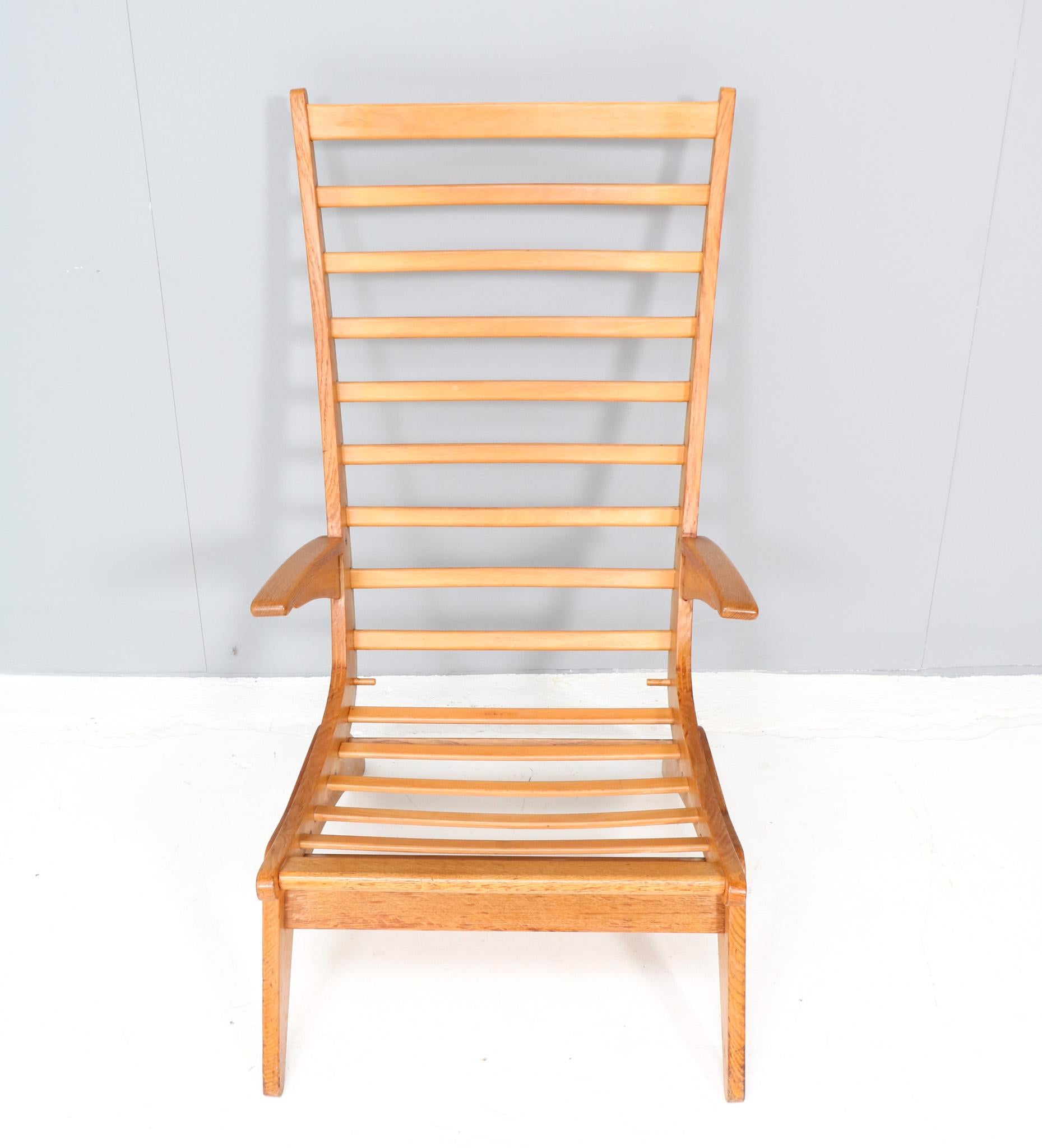 Moderner Loungesessel mit hoher Rückenlehne aus der Jahrhundertmitte von Jan den Drijver für De Stijl, 1950er Jahre im Angebot 4