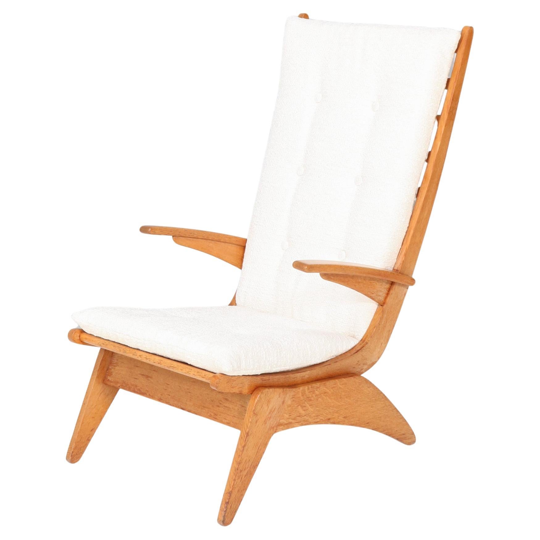 Mid-Century Modern High Back Lounge Chair by Jan den Drijver for De Stijl, 1950s For Sale