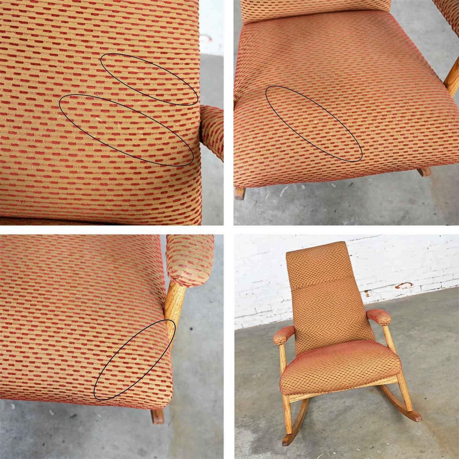 Mid-Century Modern High Back Rocker Rocking Chair For Sale 10