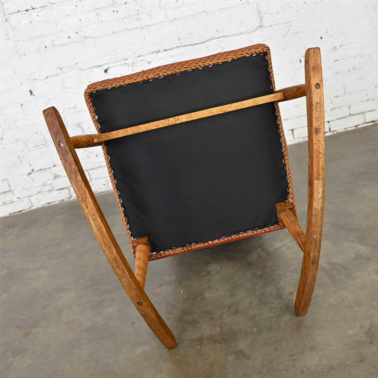 Mid-Century Modern High Back Rocker Rocking Chair For Sale 1