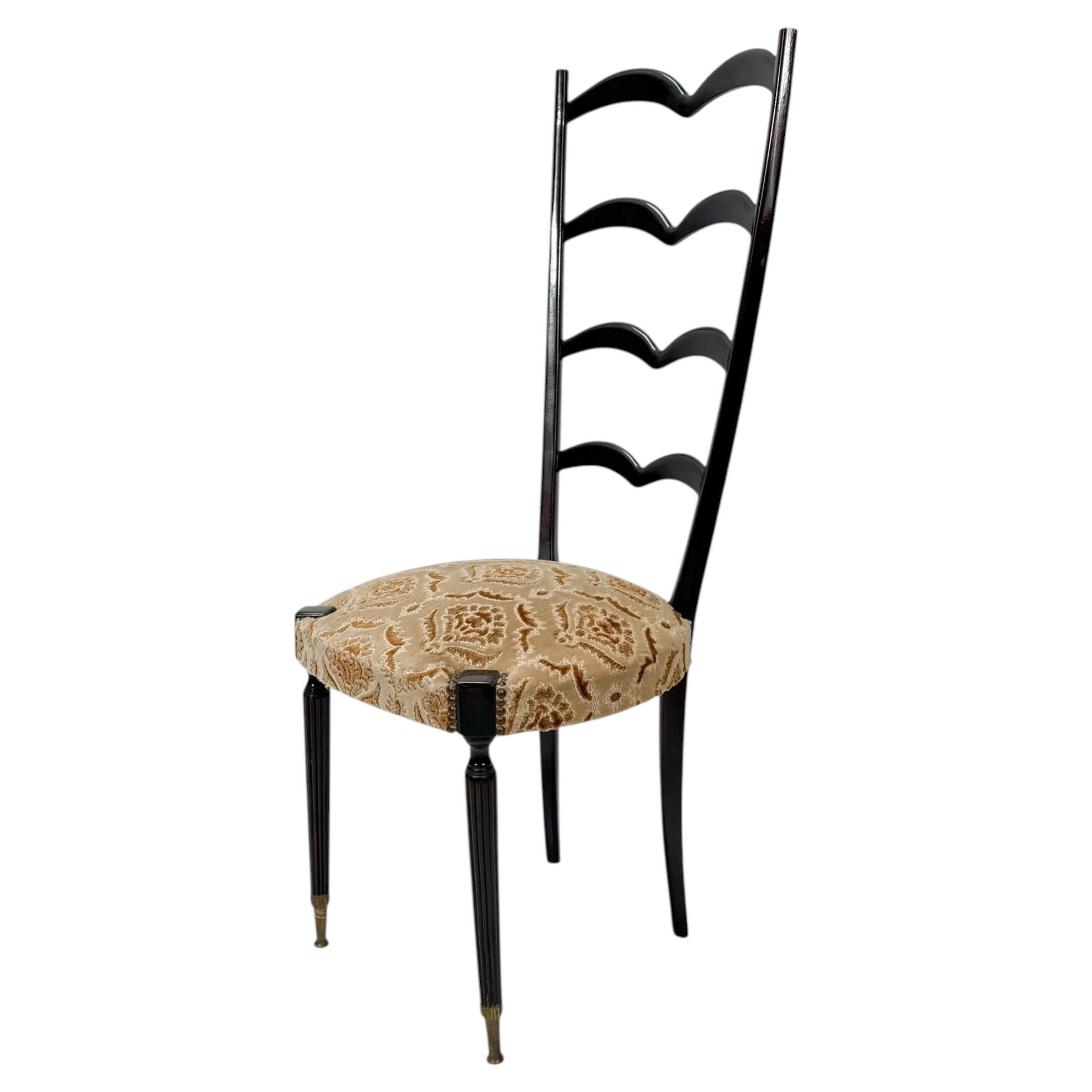 Mid-Century Modern High Back Side Chair by Paolo Buffa, 1950s