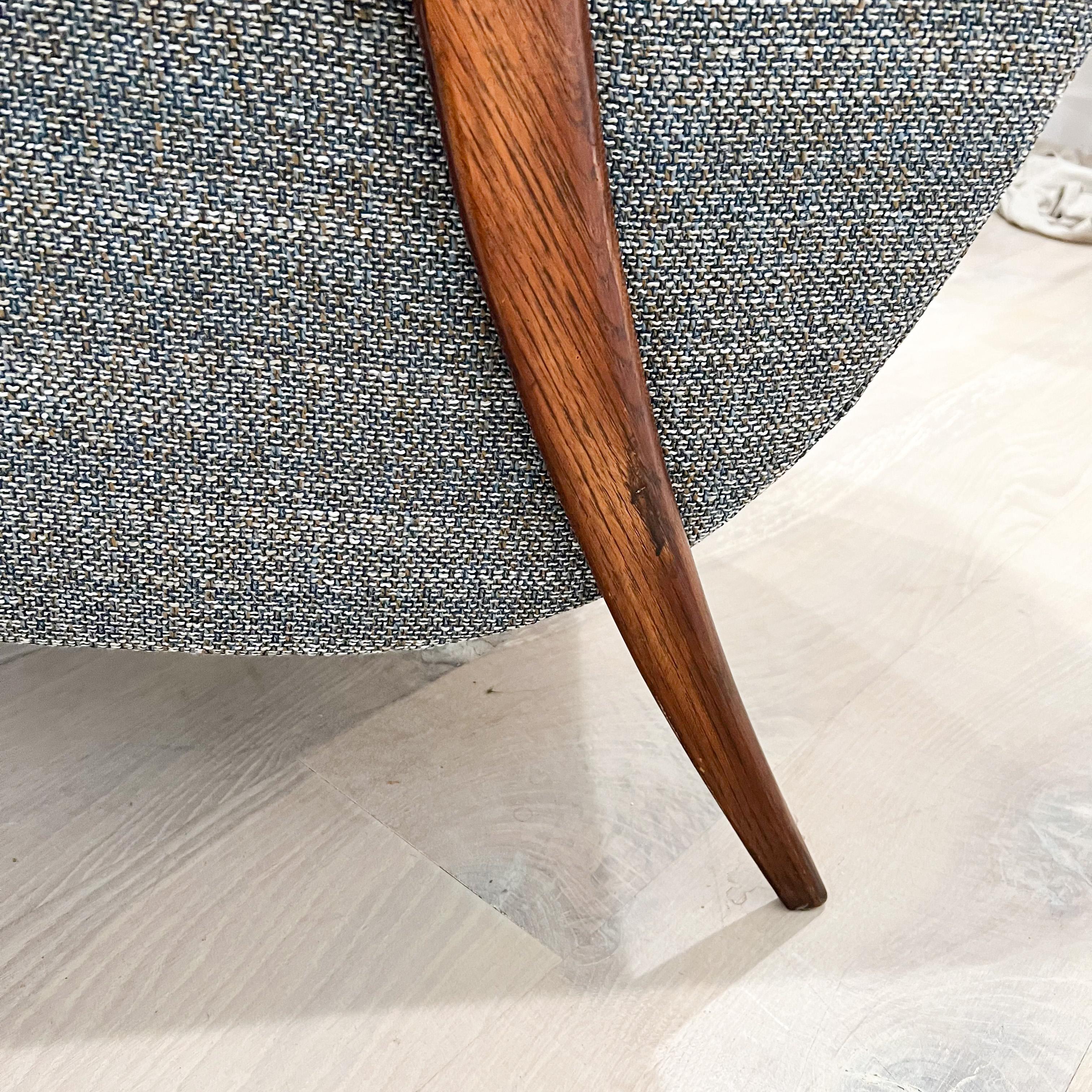 Mid-Century Modern High Back Tufted Lounge Chair by Kroehler, New Upholstery 6