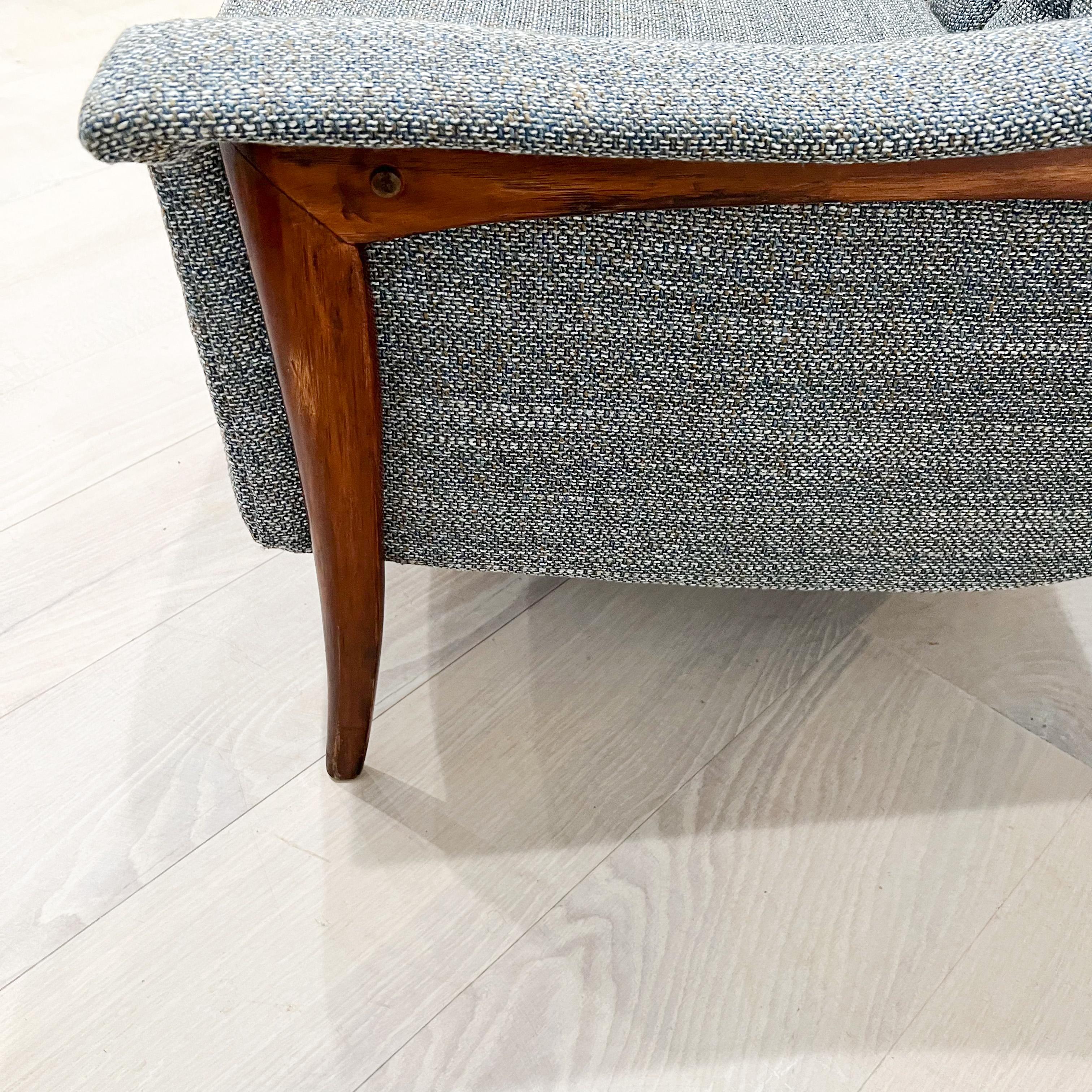 Mid-Century Modern High Back Tufted Lounge Chair by Kroehler, New Upholstery 7