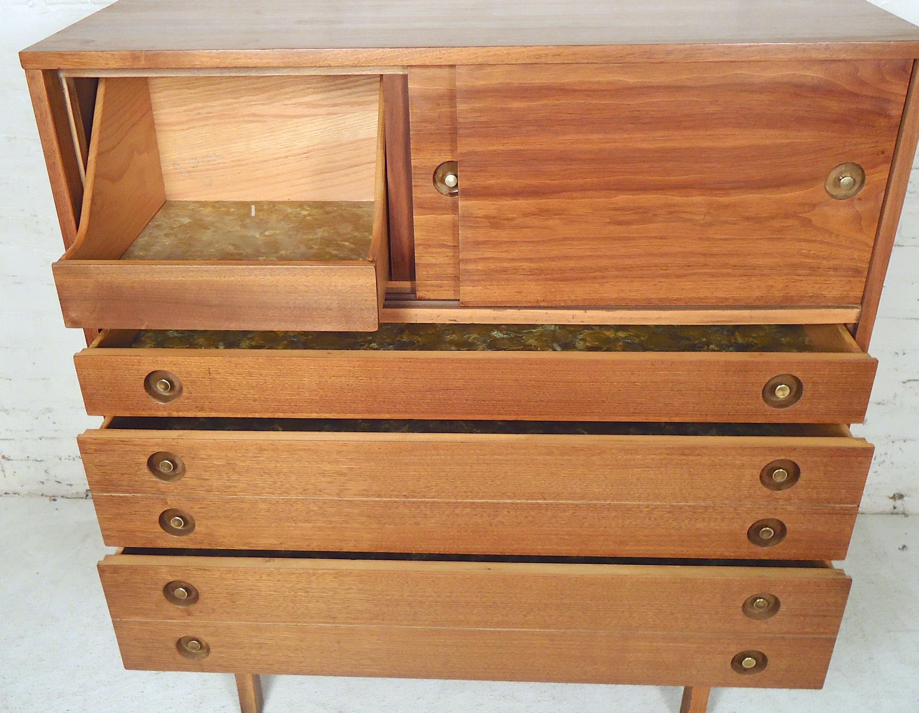 Mid-Century Modern High Boy Dresser 6