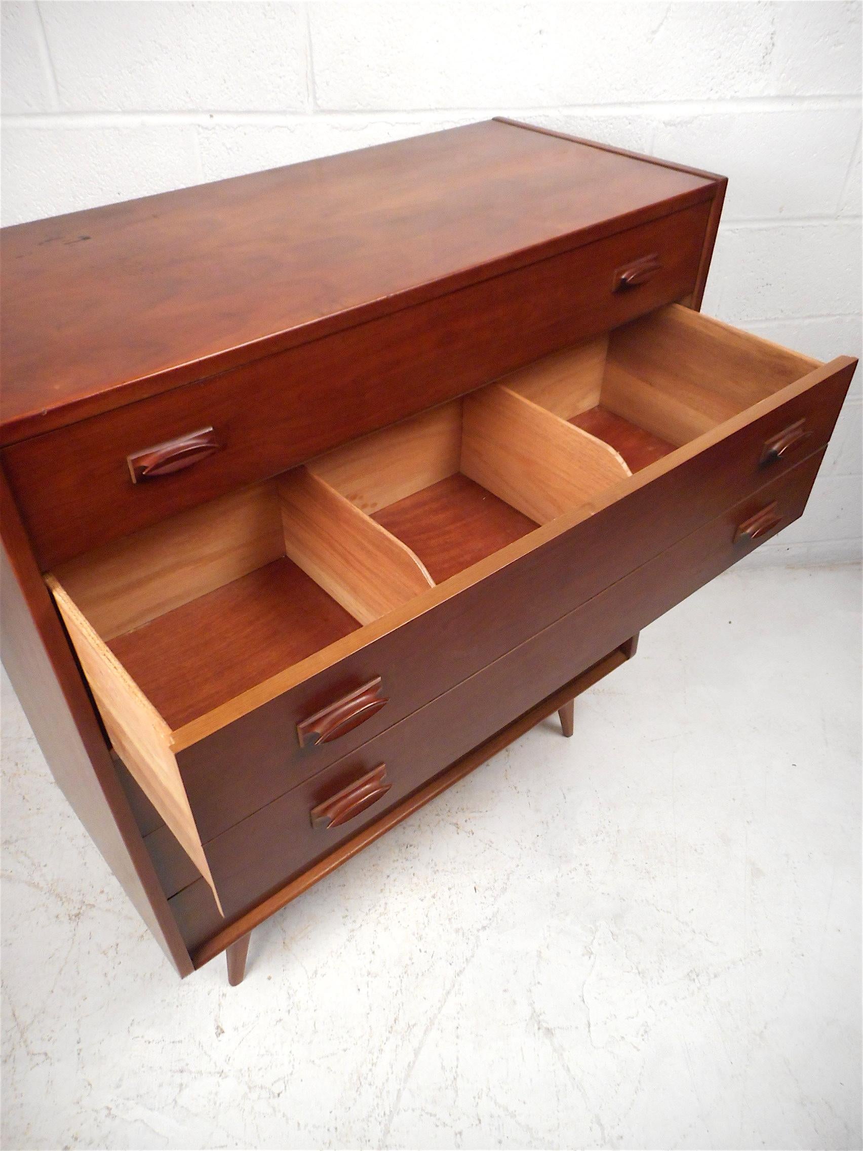 American Mid-Century Modern High Dresser by United Furniture Corp.
