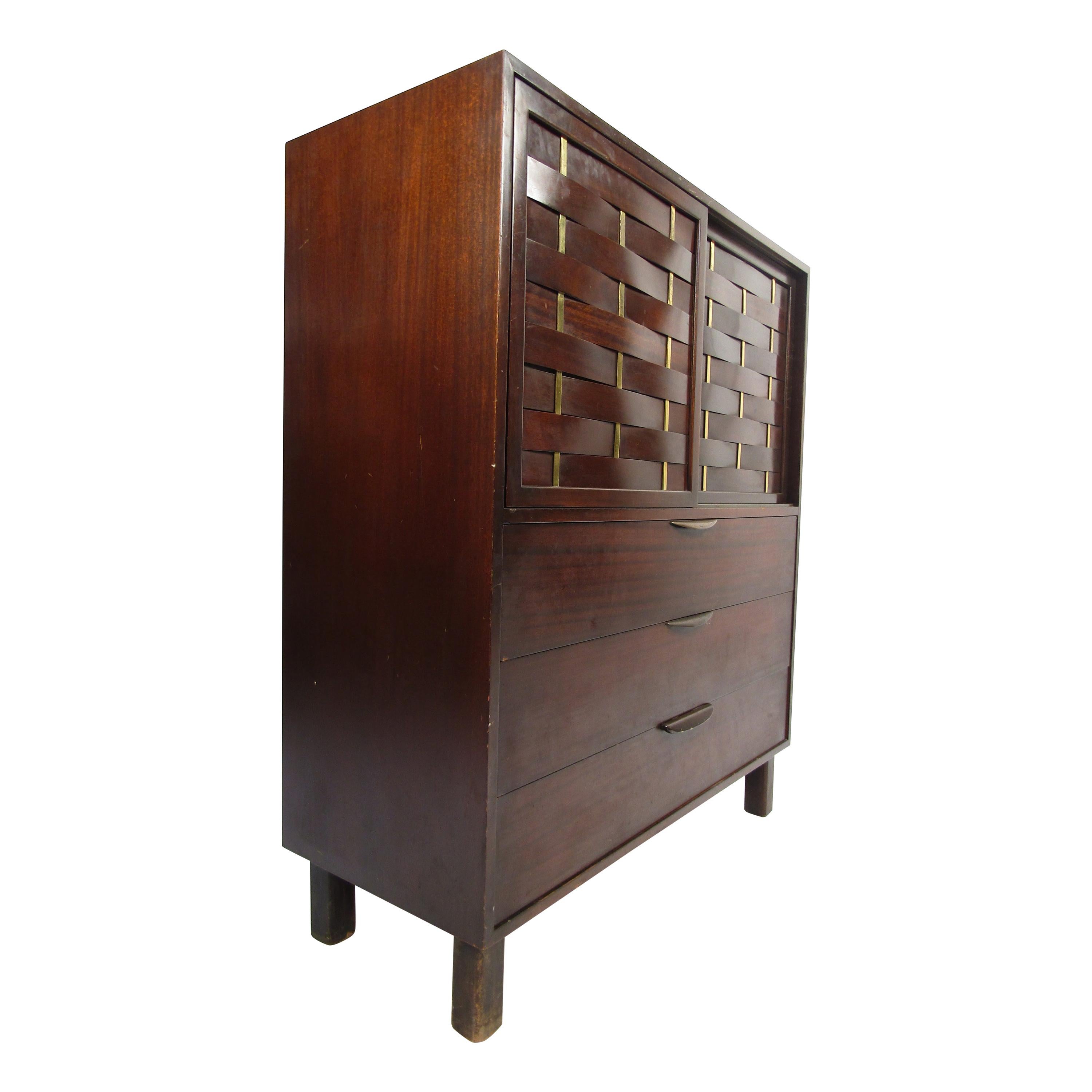 Mid-Century Modern High Dresser Designed by Harvey Probber