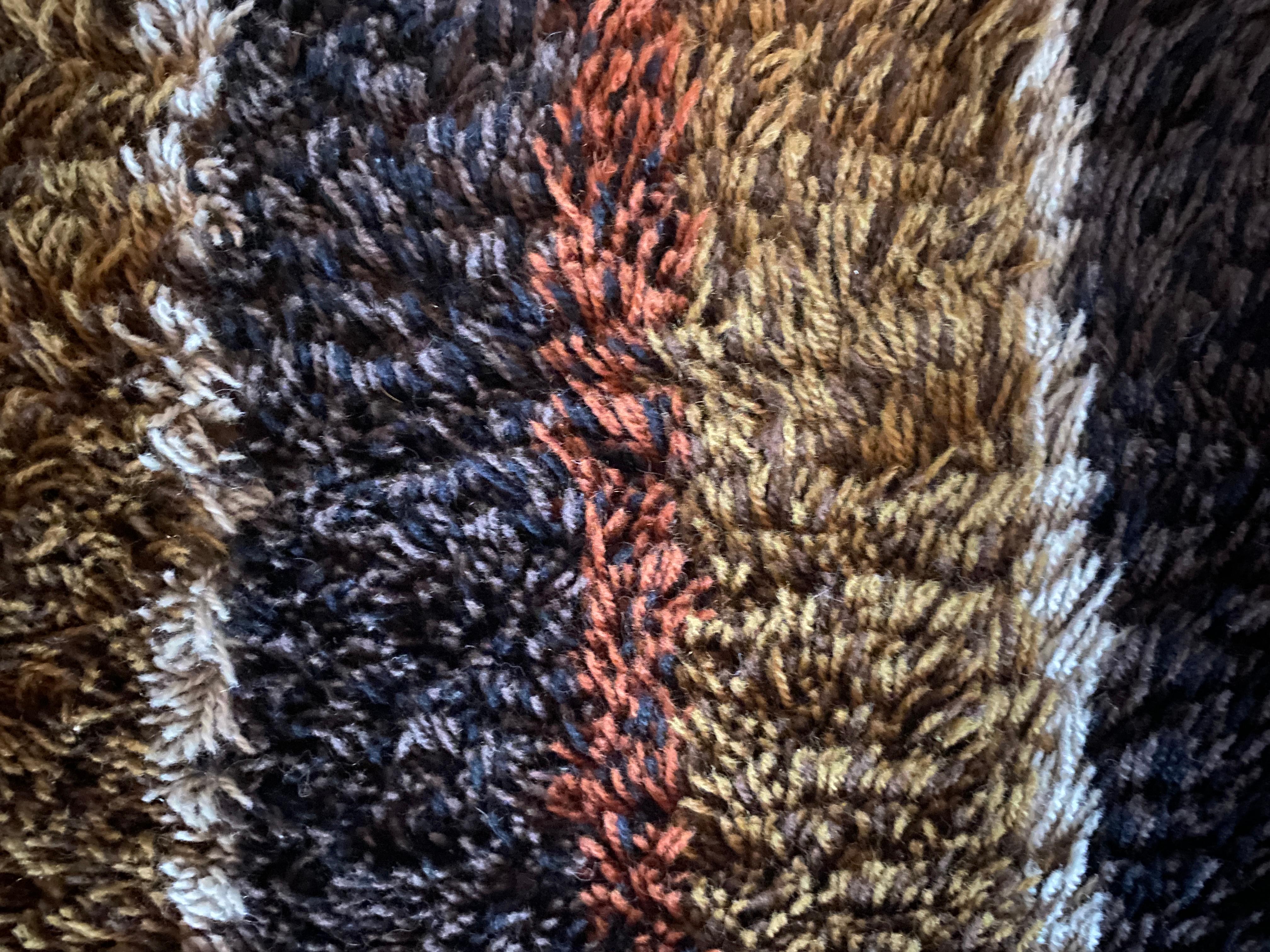Mid-century Modern High Pile Rya Rug, Sweden, 1960s For Sale 2