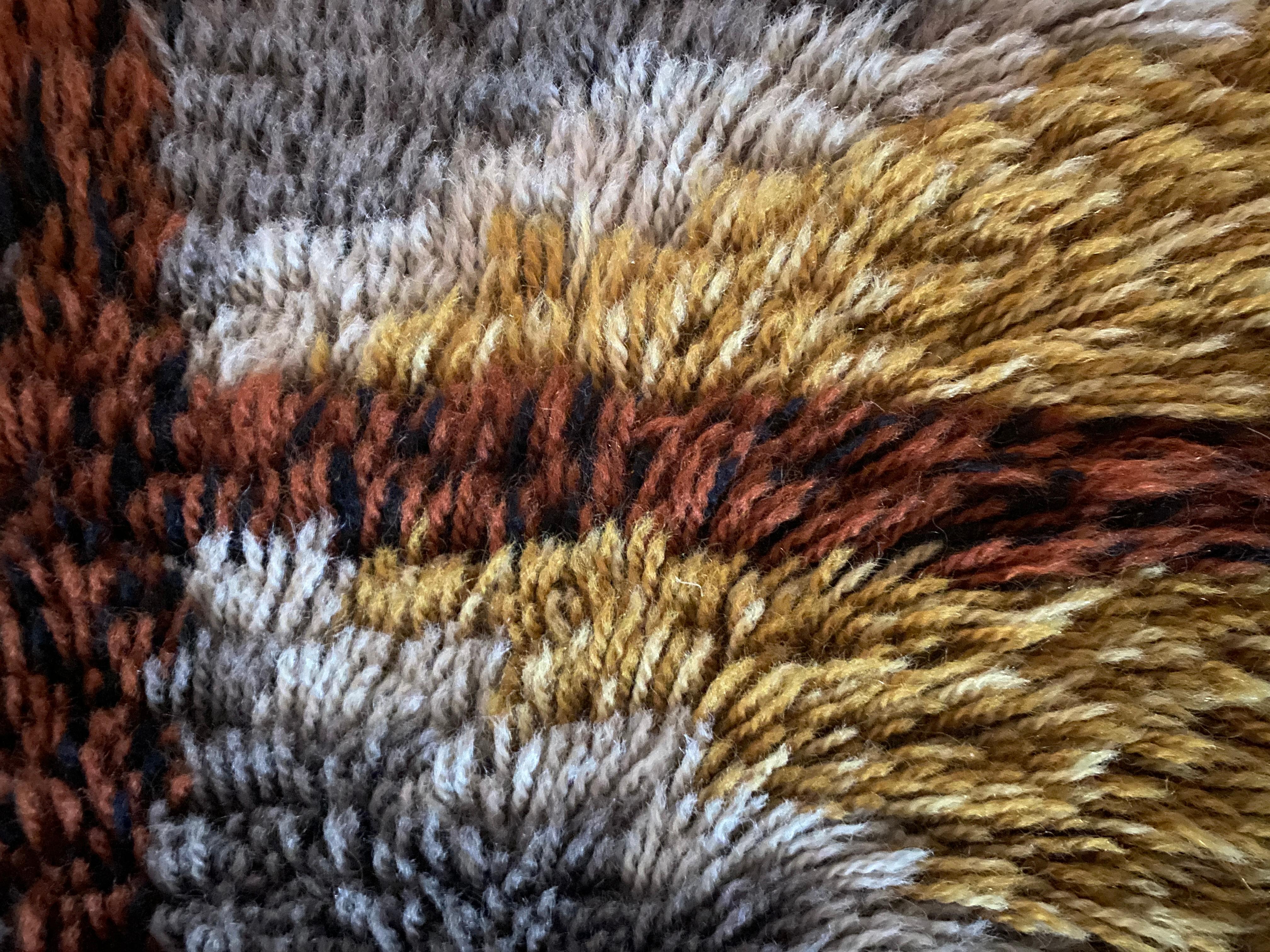 Mid-century Modern High Pile Rya Rug, Sweden, 1960s For Sale 3
