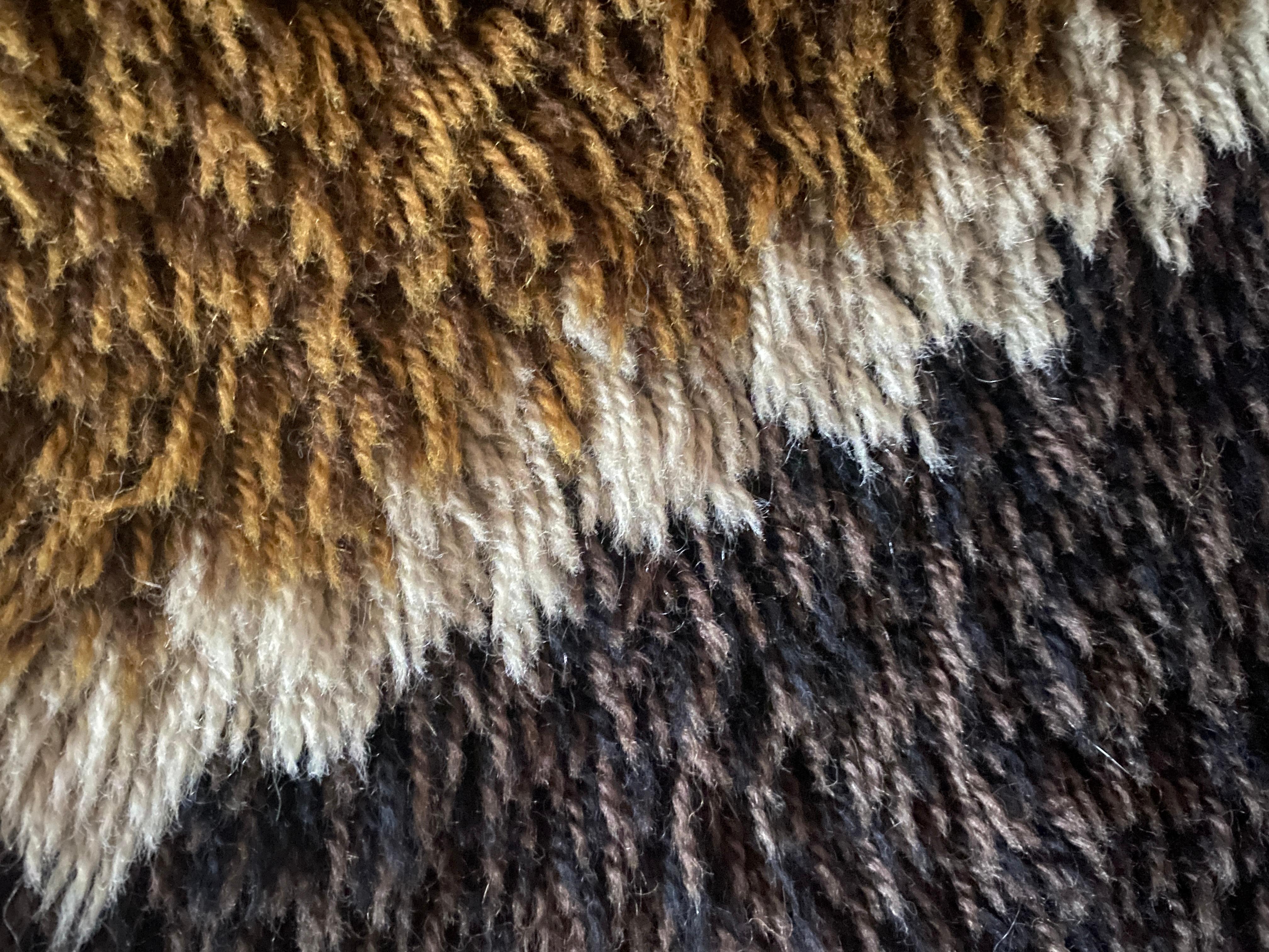 Mid-century Modern High Pile Rya Rug, Sweden, 1960s For Sale 6
