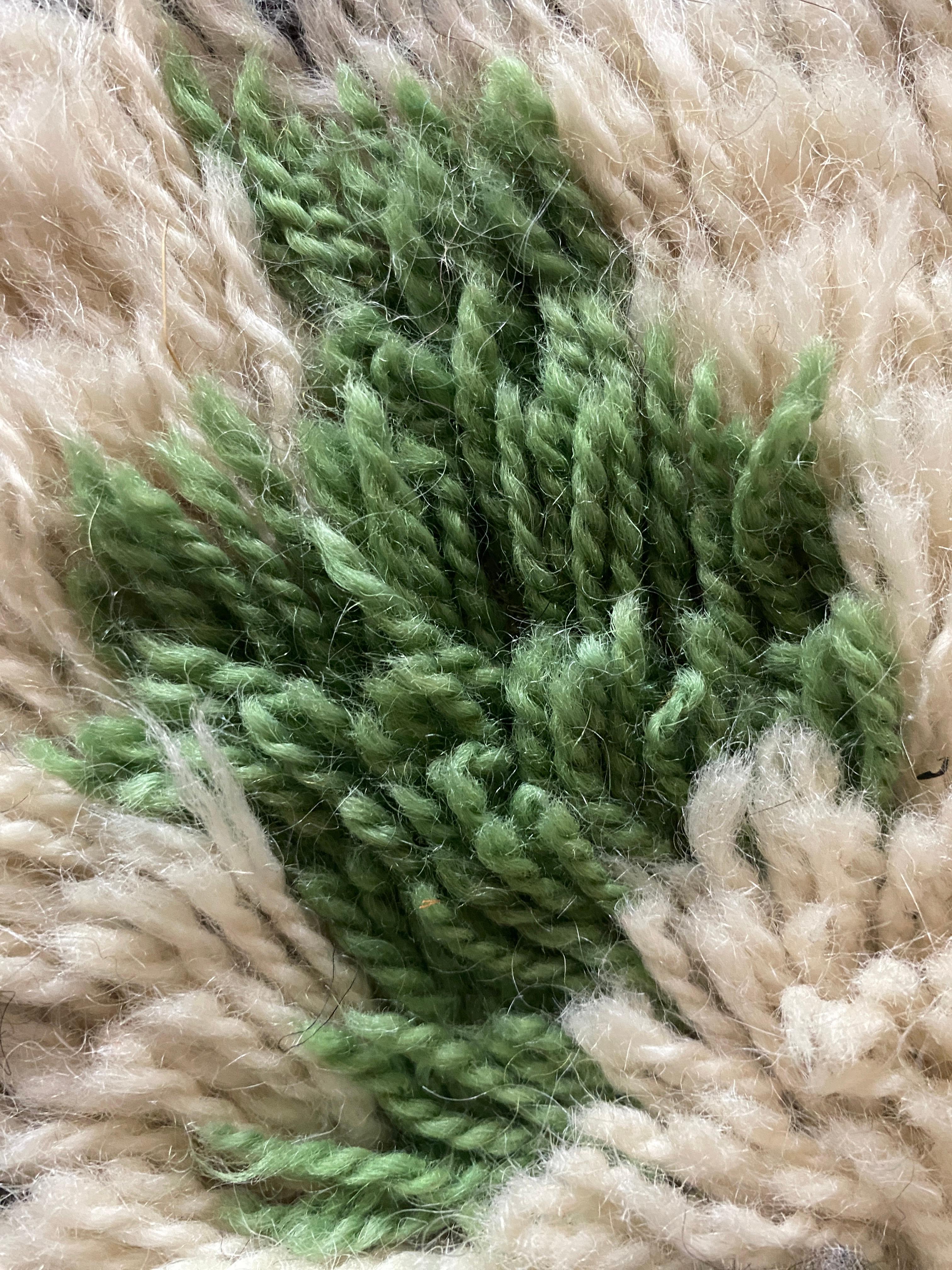 Mid-century Modern High Pile, Yellow, White, Green & Grey Rya Rug, Sweden, 1960s For Sale 2