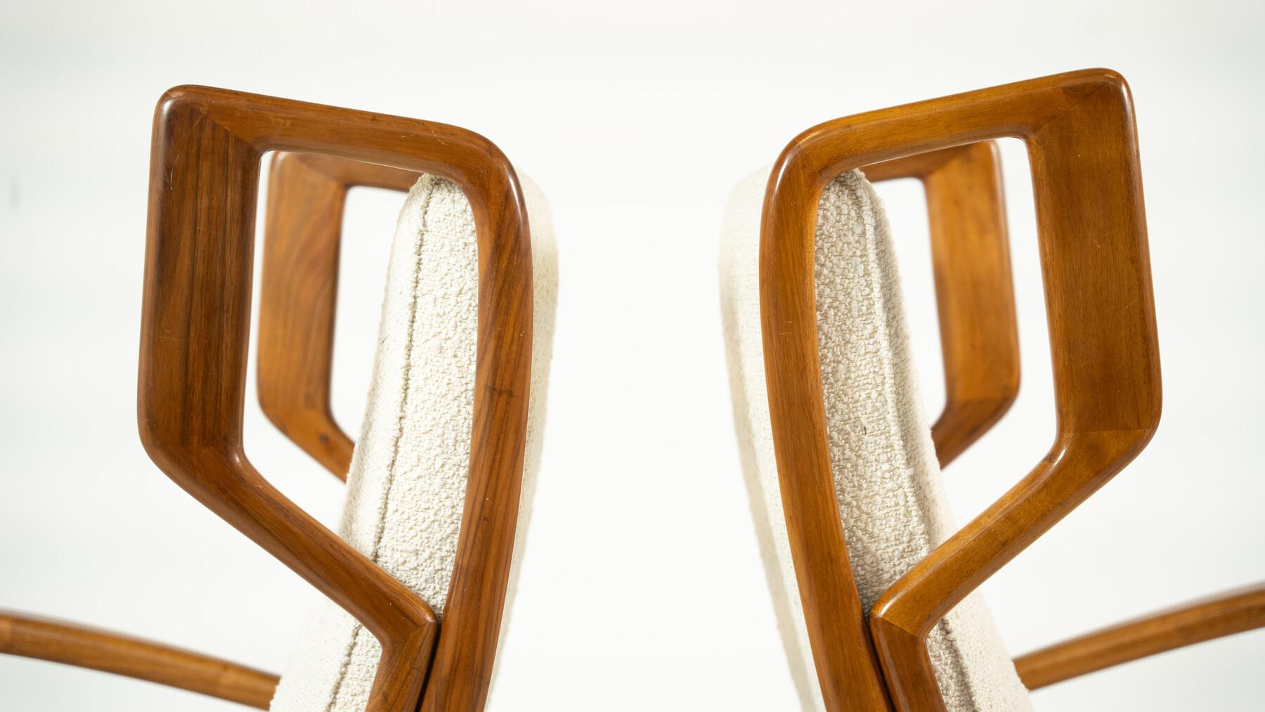 Mid-Century Modern Highback Amrchairs by Orlando Orlandi, Italy, 1950s For Sale 5