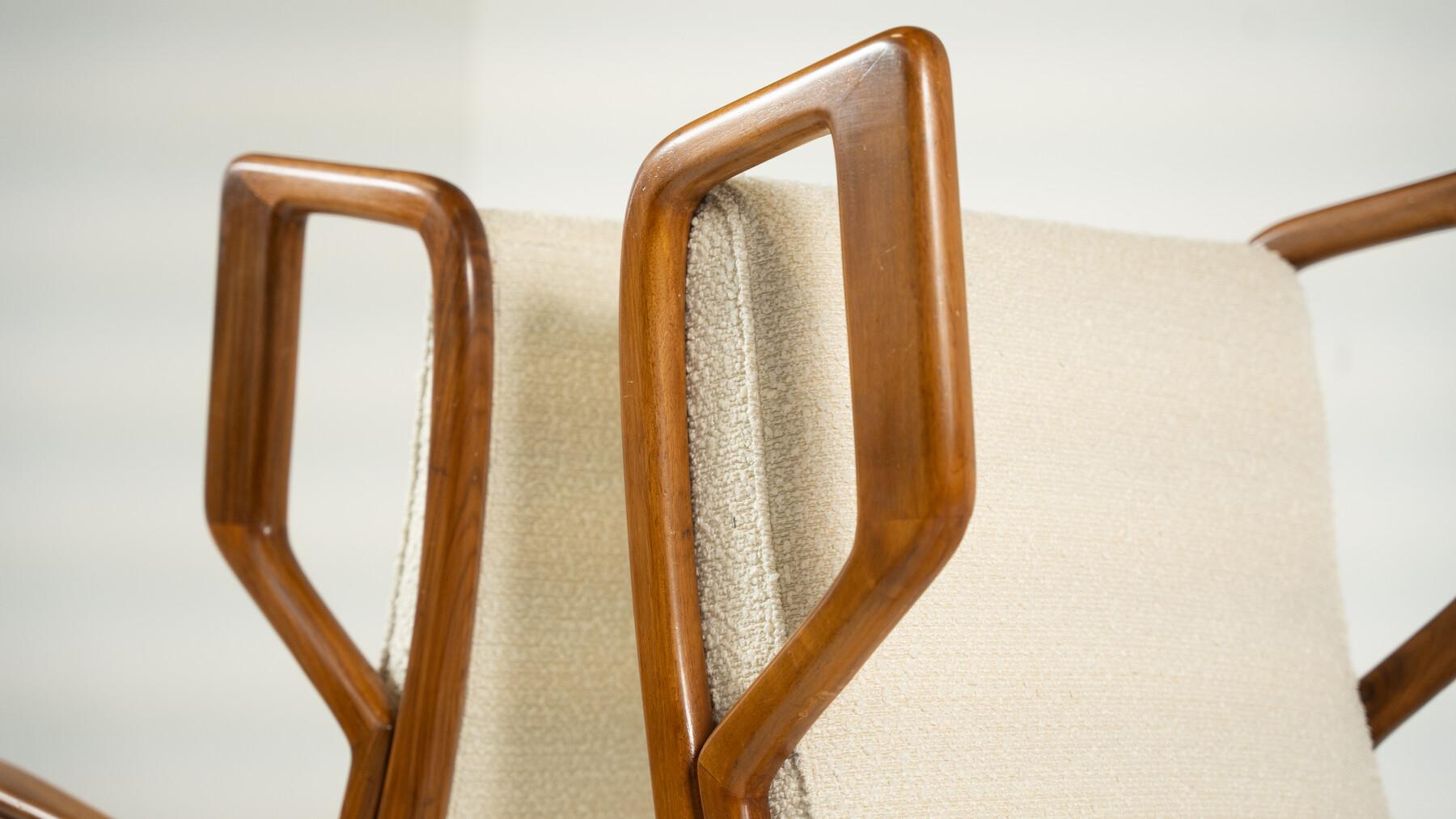 Mid-Century Modern Highback Amrchairs by Orlando Orlandi, Italy, 1950s For Sale 2