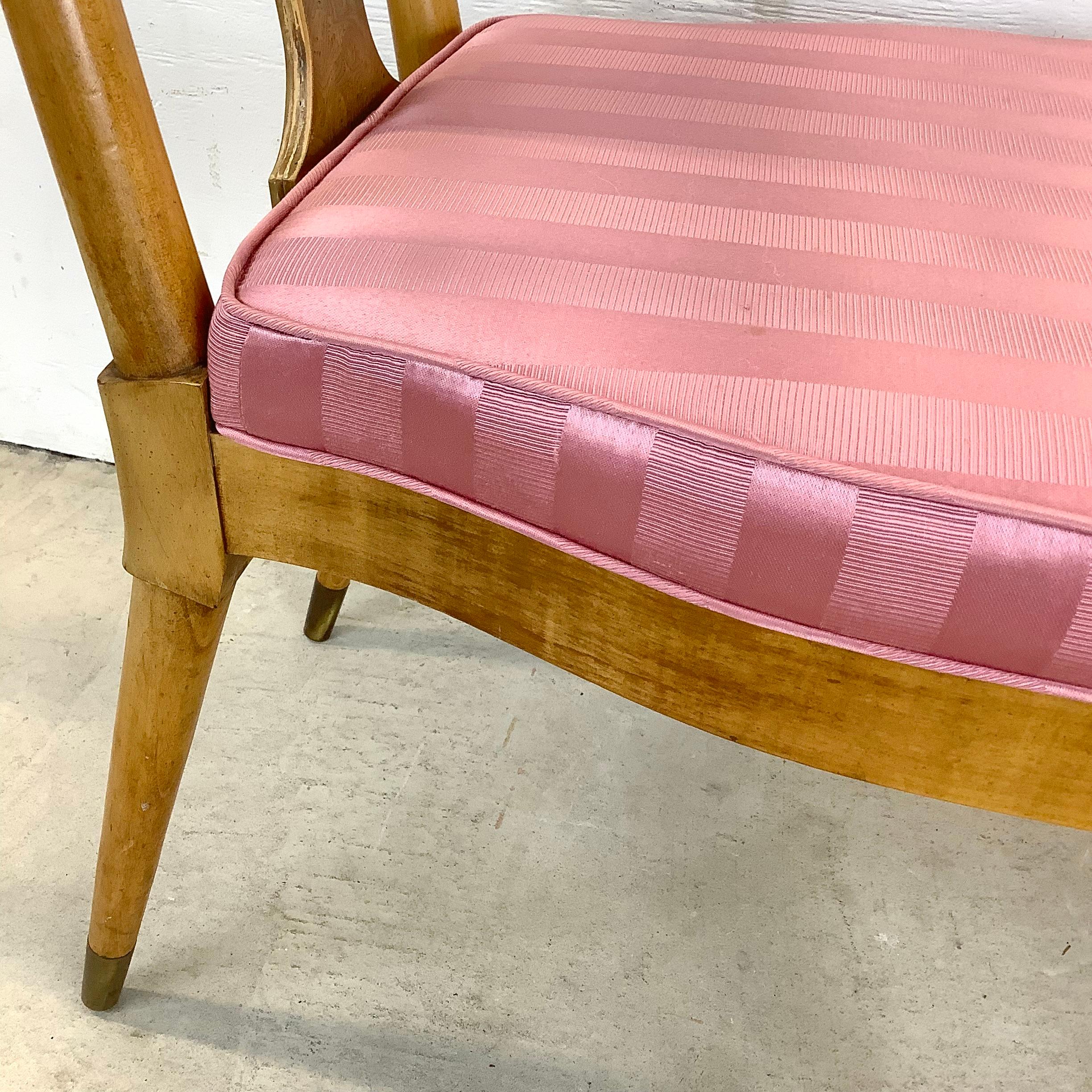 MidCentury Modern Highback Burl Dining Chairs by J.L. Metz Set of Six