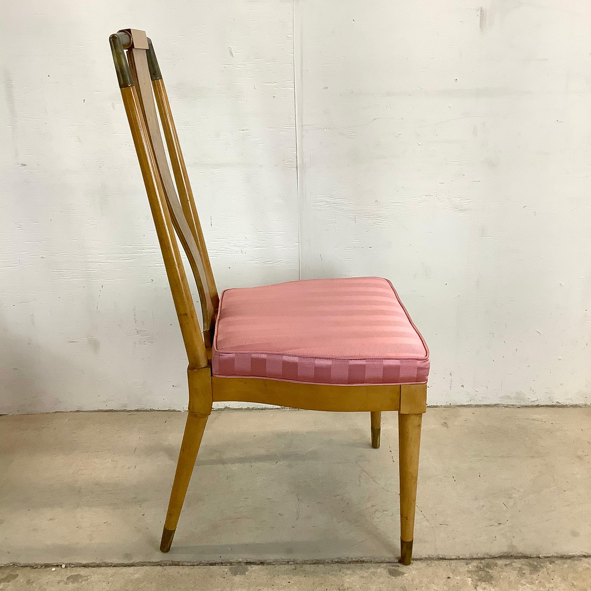 Mid-Century Modern Highback Burl Dining Chairs by J.L. Metz- Set of Six 2