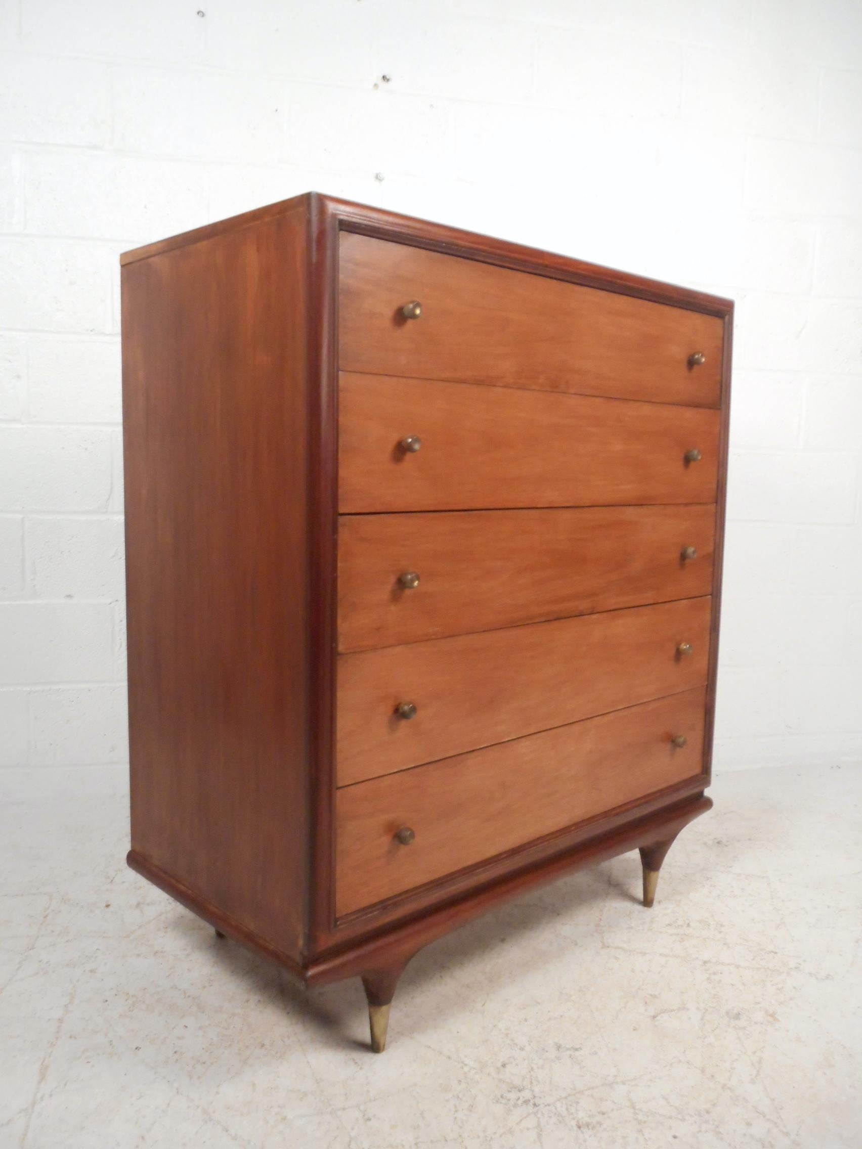 American Mid-Century Modern Highboy by Kent Coffey For Sale