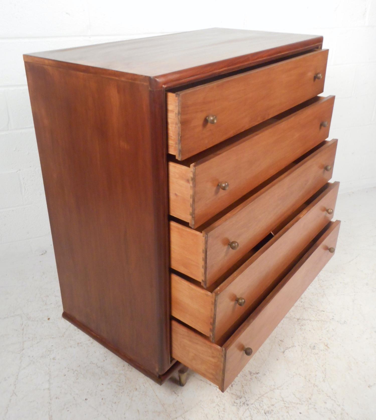 Mid-Century Modern Highboy by Kent Coffey In Fair Condition For Sale In Brooklyn, NY