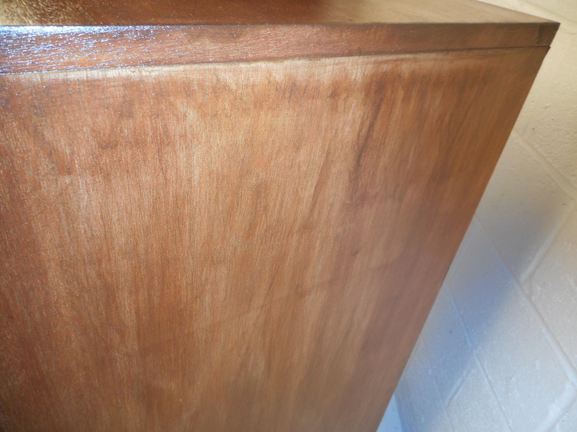 Wood Mid-Century Modern Highboy by Kent Coffey For Sale