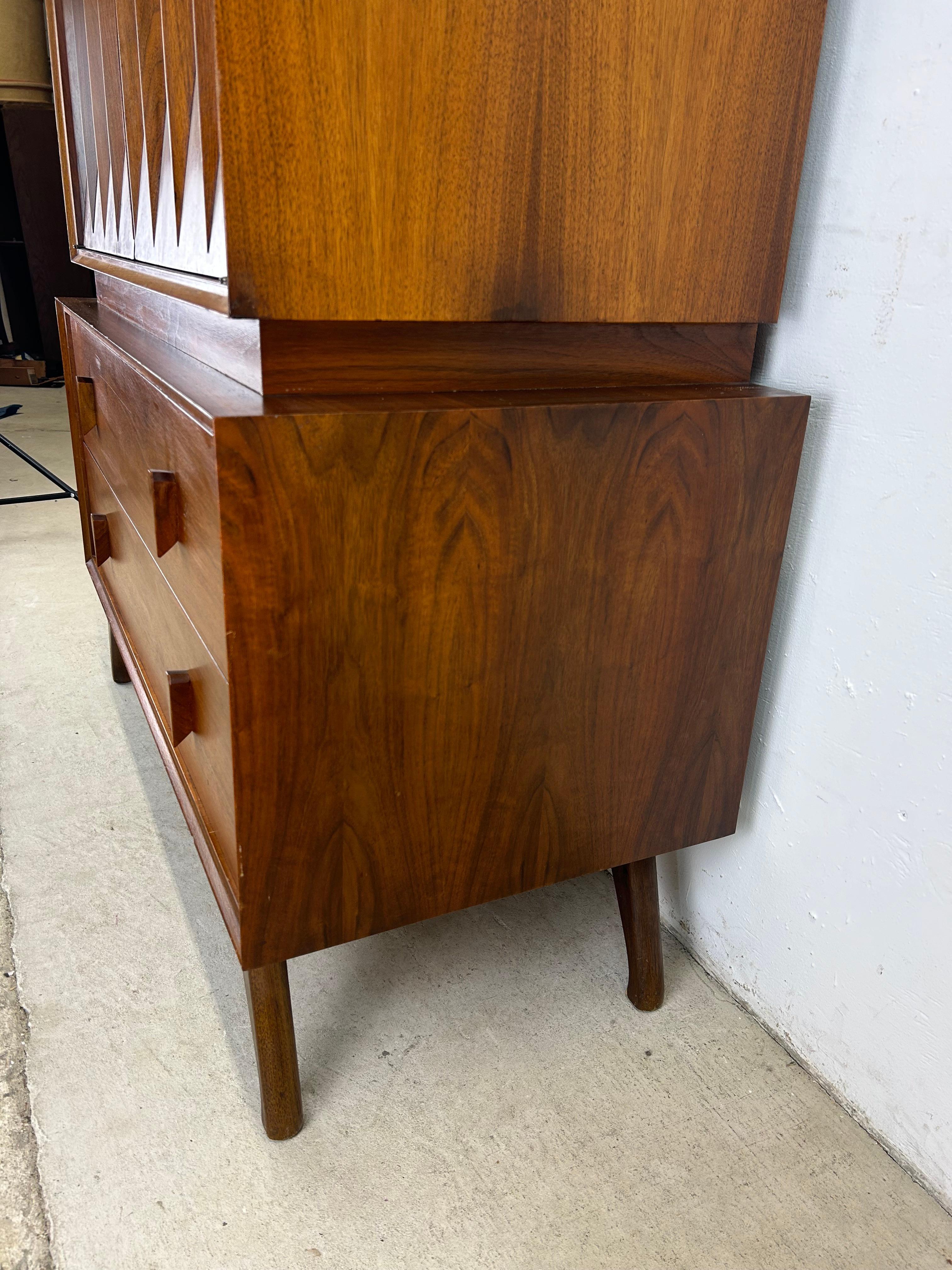 Cómoda Highboy Mid Century Modern de Albert Parvin para American of Martinsville en venta 3
