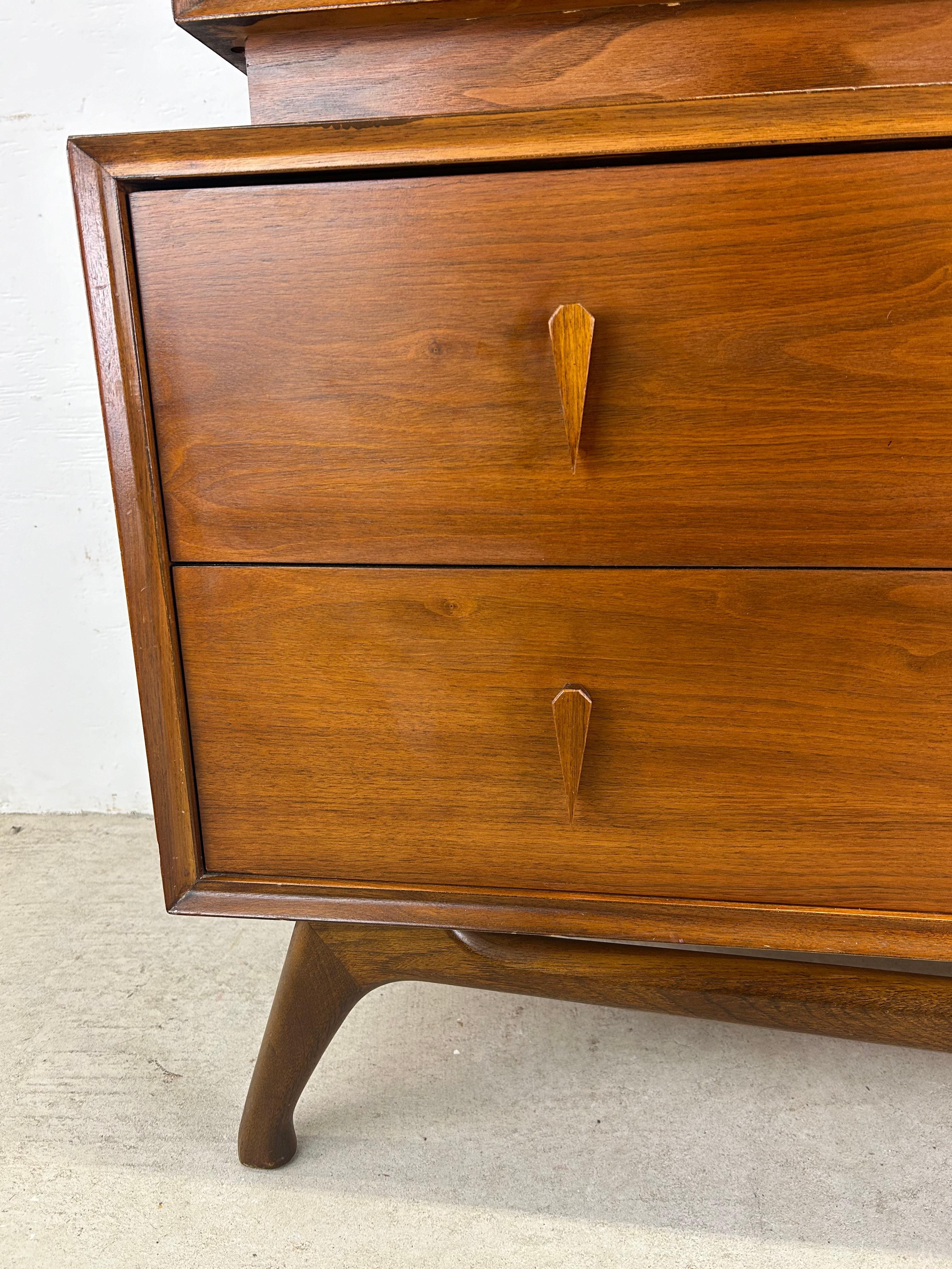 Cómoda Highboy Mid Century Modern de Albert Parvin para American of Martinsville en venta 6