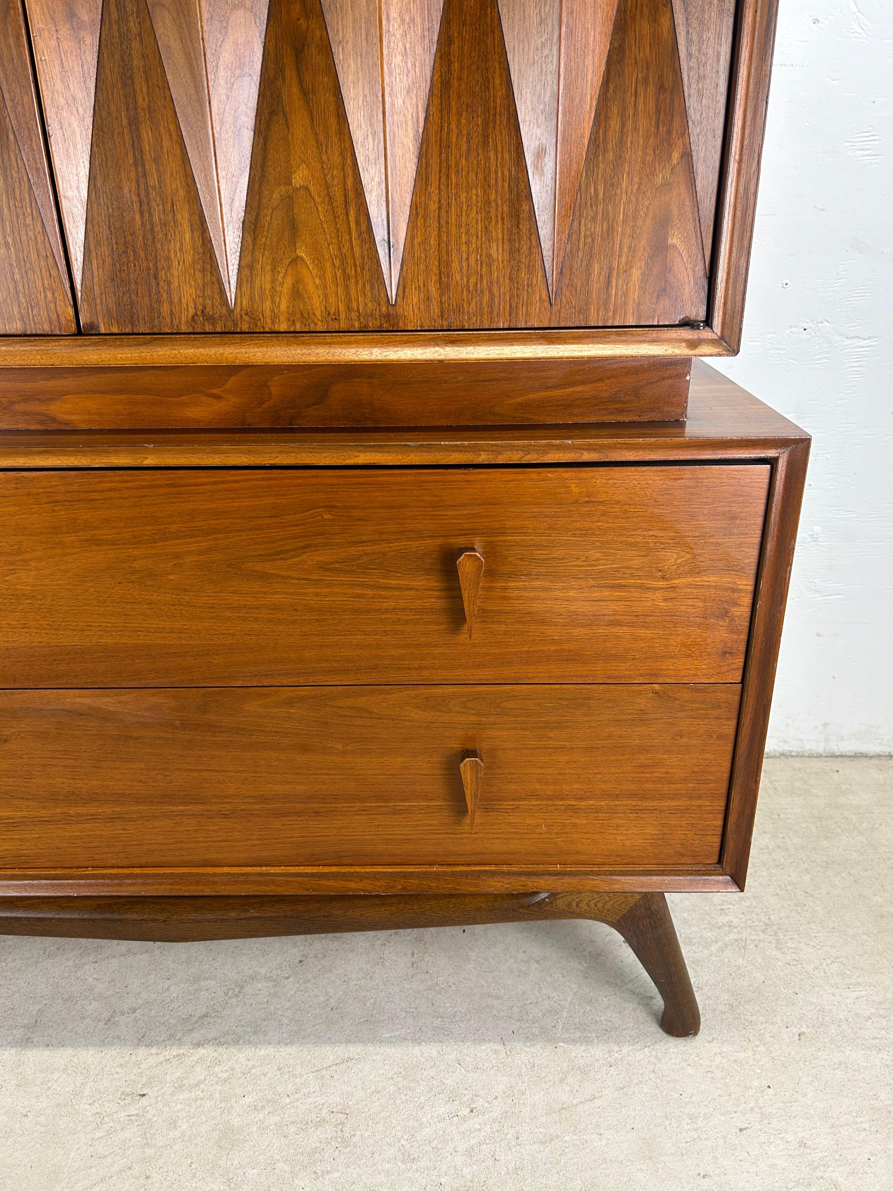 Cómoda Highboy Mid Century Modern de Albert Parvin para American of Martinsville en venta 8