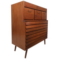 Mid-Century Modern Highboy Dresser by American of Martinsville