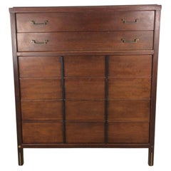 Mid Century Modern Highboy Dresser by American of Martinsville