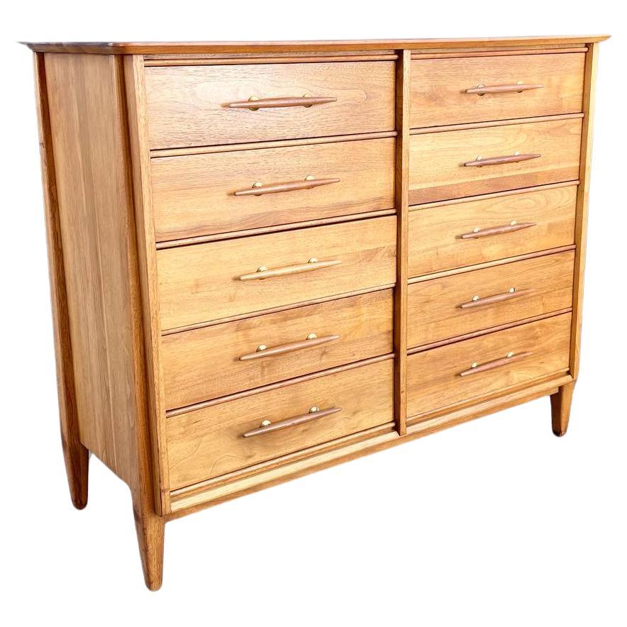 Mid-Century Modern Highboy Dresser by Davis Cabinet
