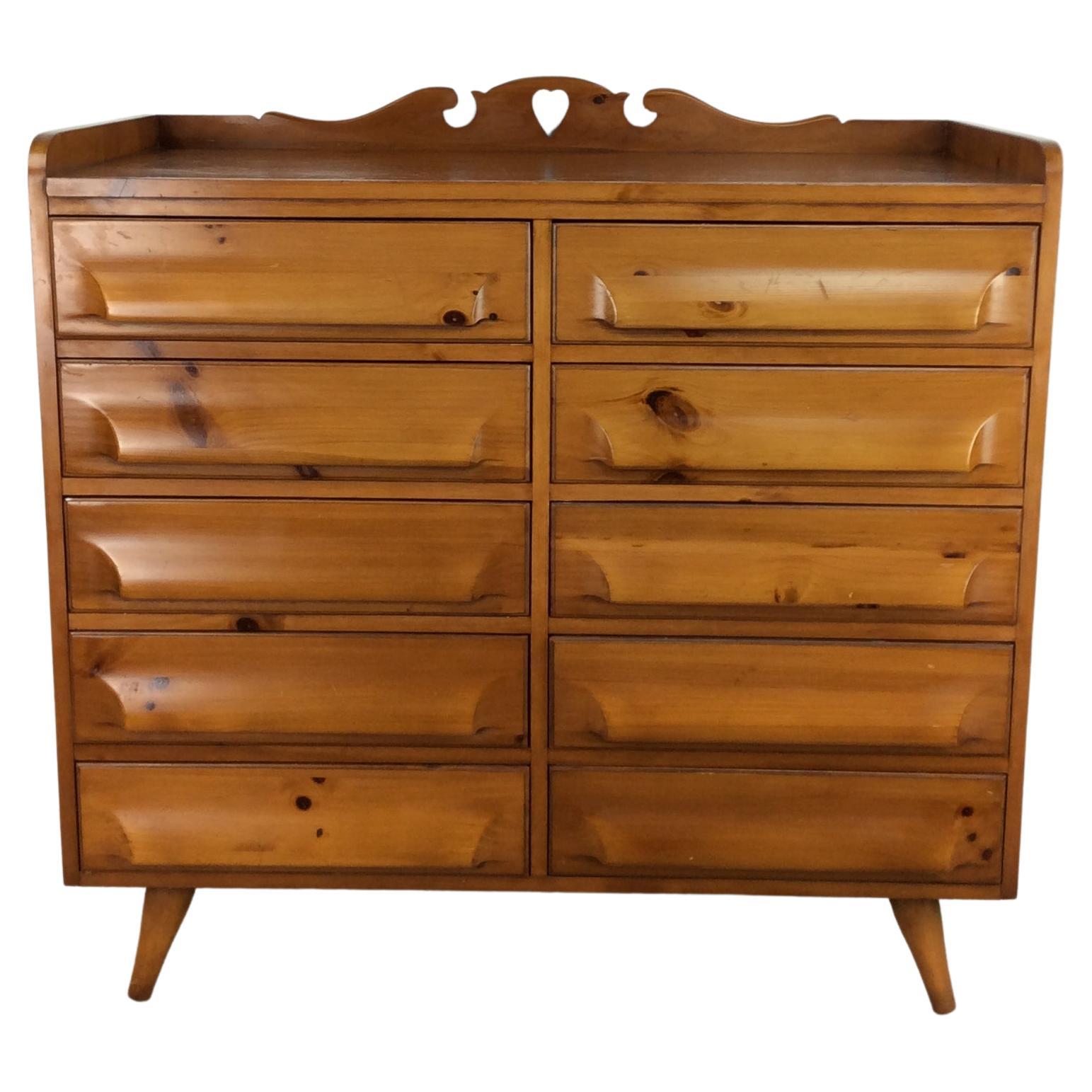 Mid-Century Modern Highboy Dresser by Franklin Shockey For Sale