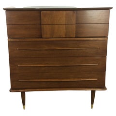 Mid Century Modern Highboy Dresser by United Furniture
