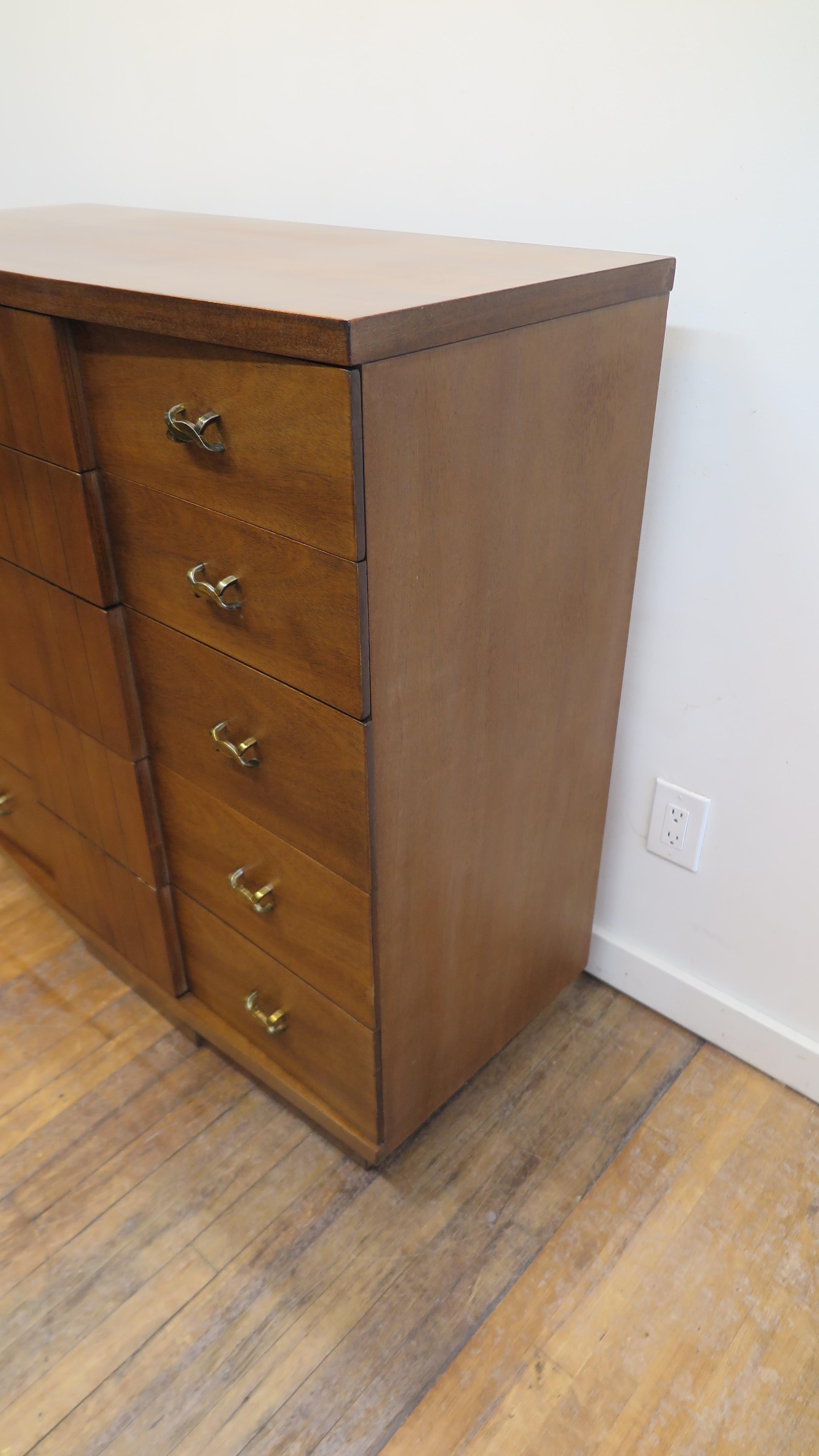 Mid-Century Modern Highboy Dresser Kent Coffey  5