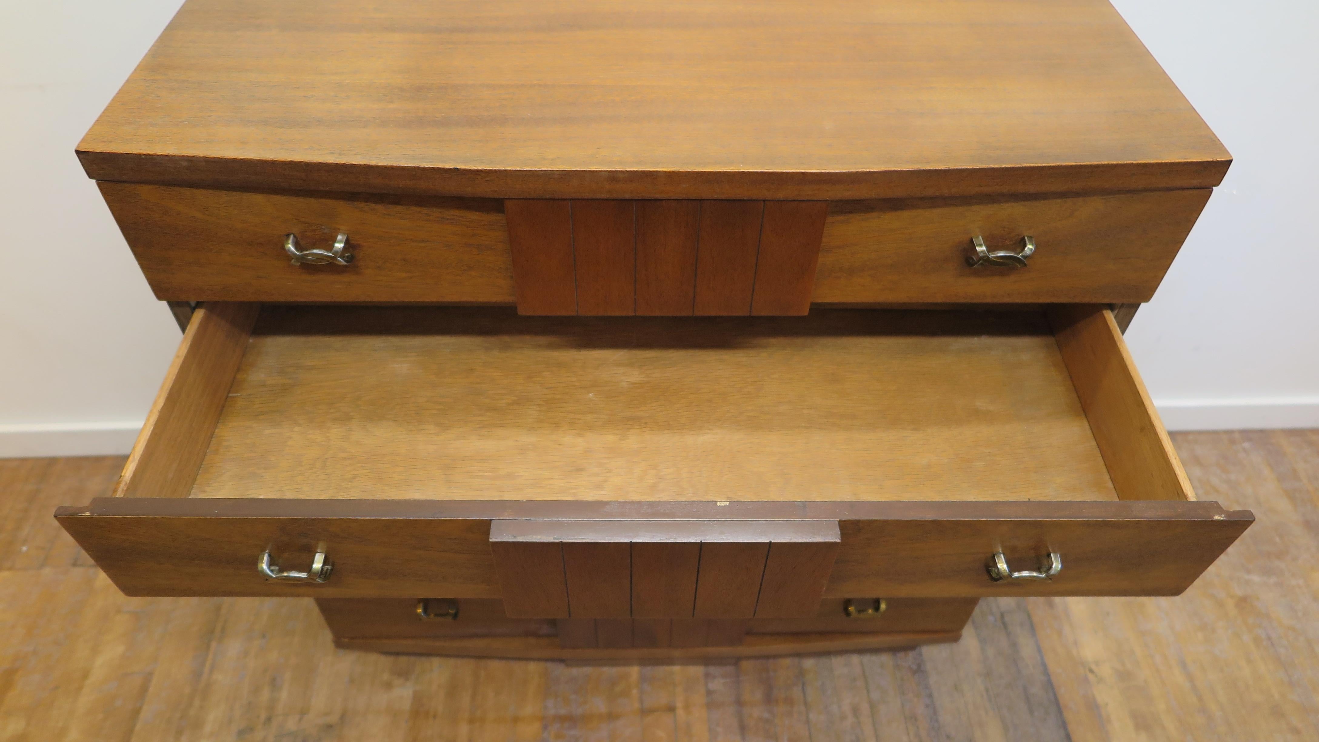 Walnut Mid-Century Modern Highboy Dresser Kent Coffey 