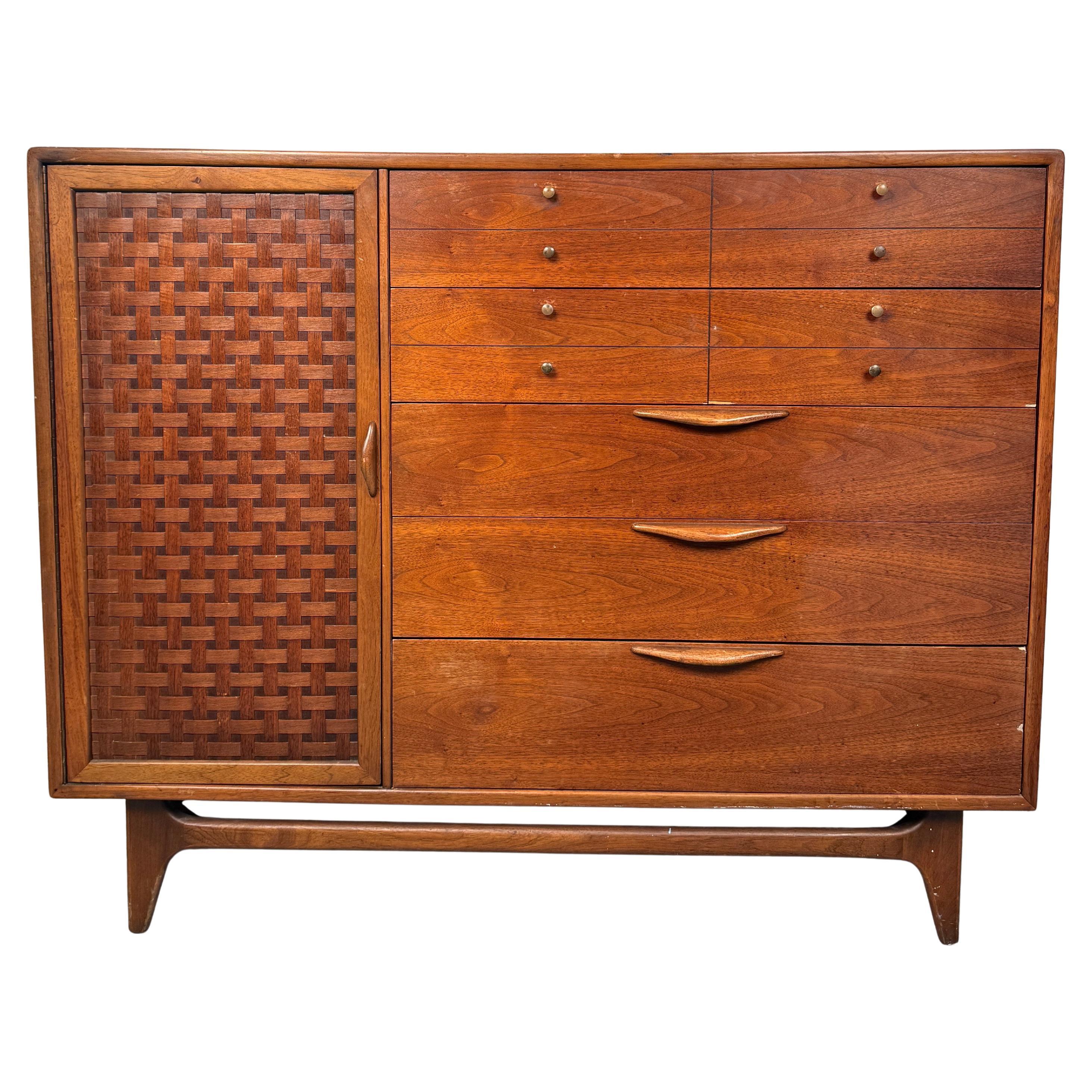 Mid-Century Modern Highboy Dresser, Mfg. by Lane Furniture