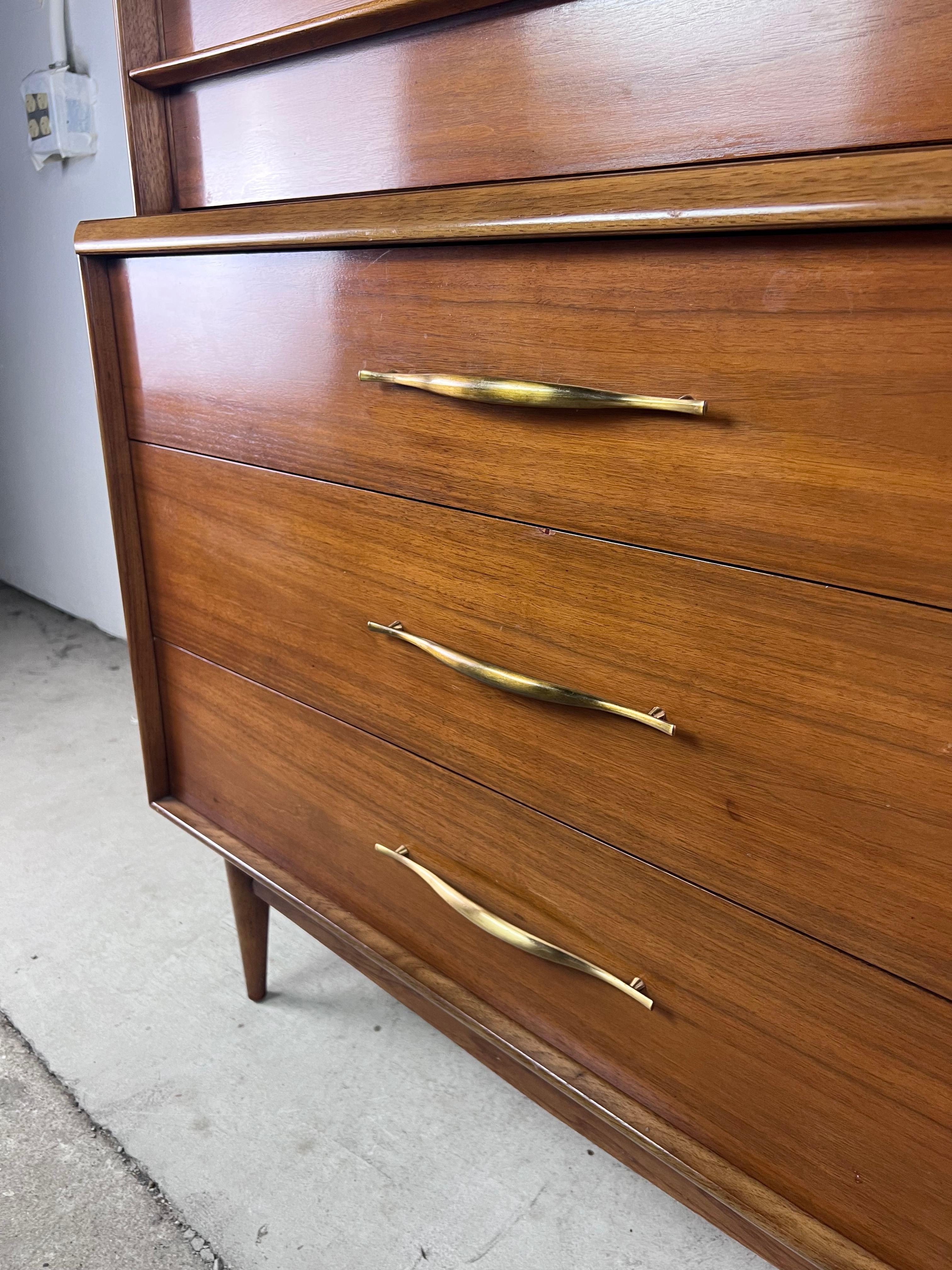 Mid-20th Century Mid Century Modern Highboy Dresser 