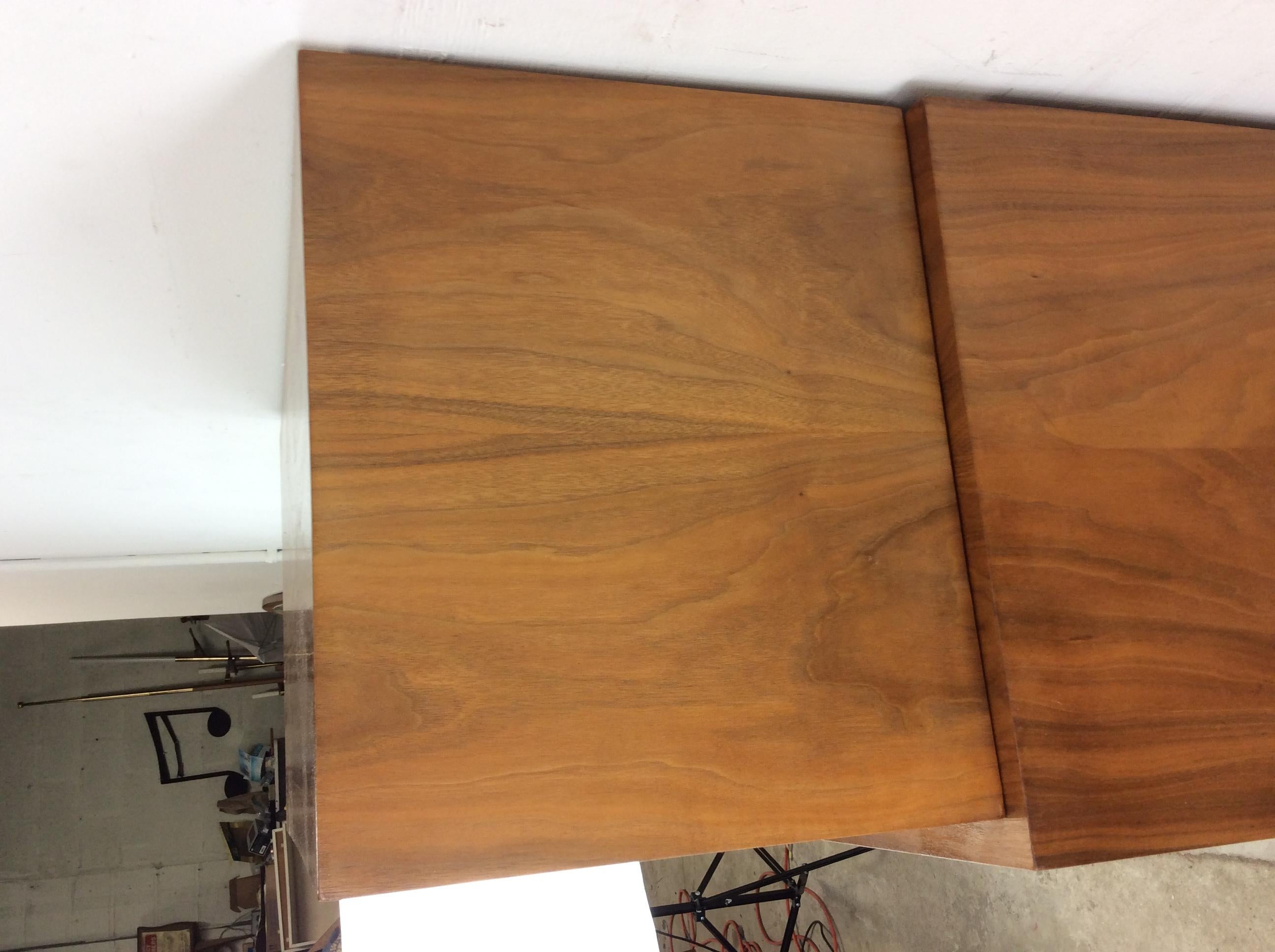 Mid Century Modern Highboy Dresser with 2pc Design & Tambour Door For Sale 5