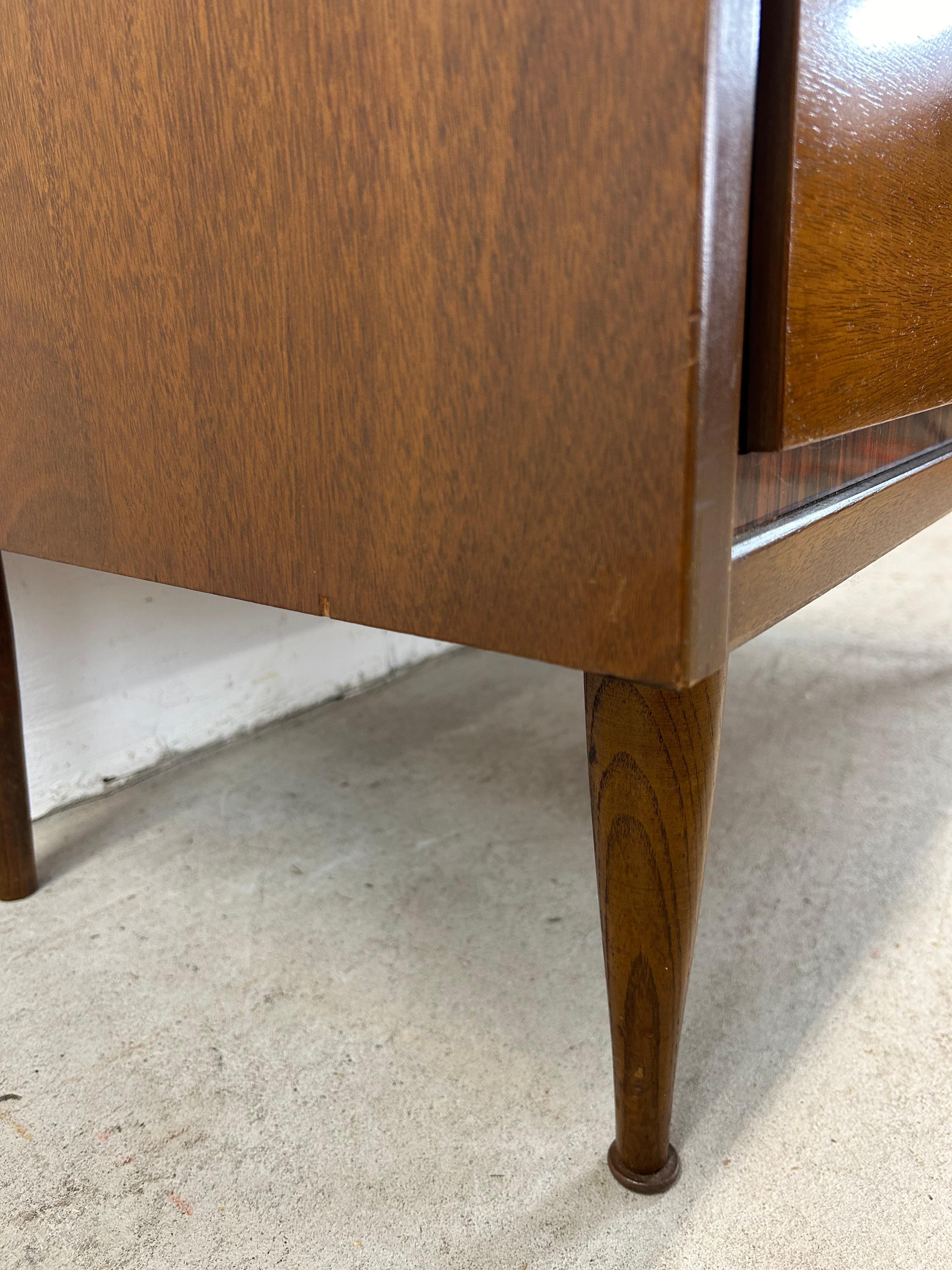 Mid Century Modern Highboy Dresser with 4 Drawers 9