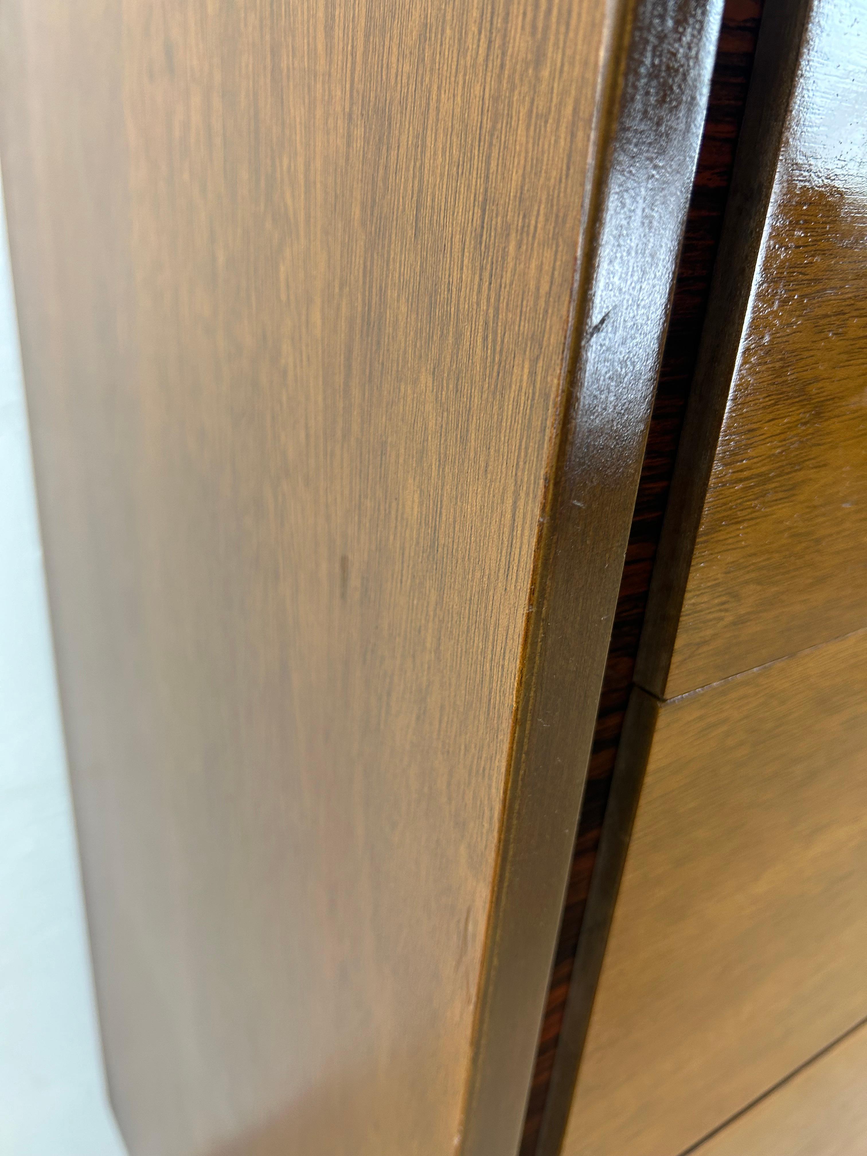 20th Century Mid Century Modern Highboy Dresser with 4 Drawers
