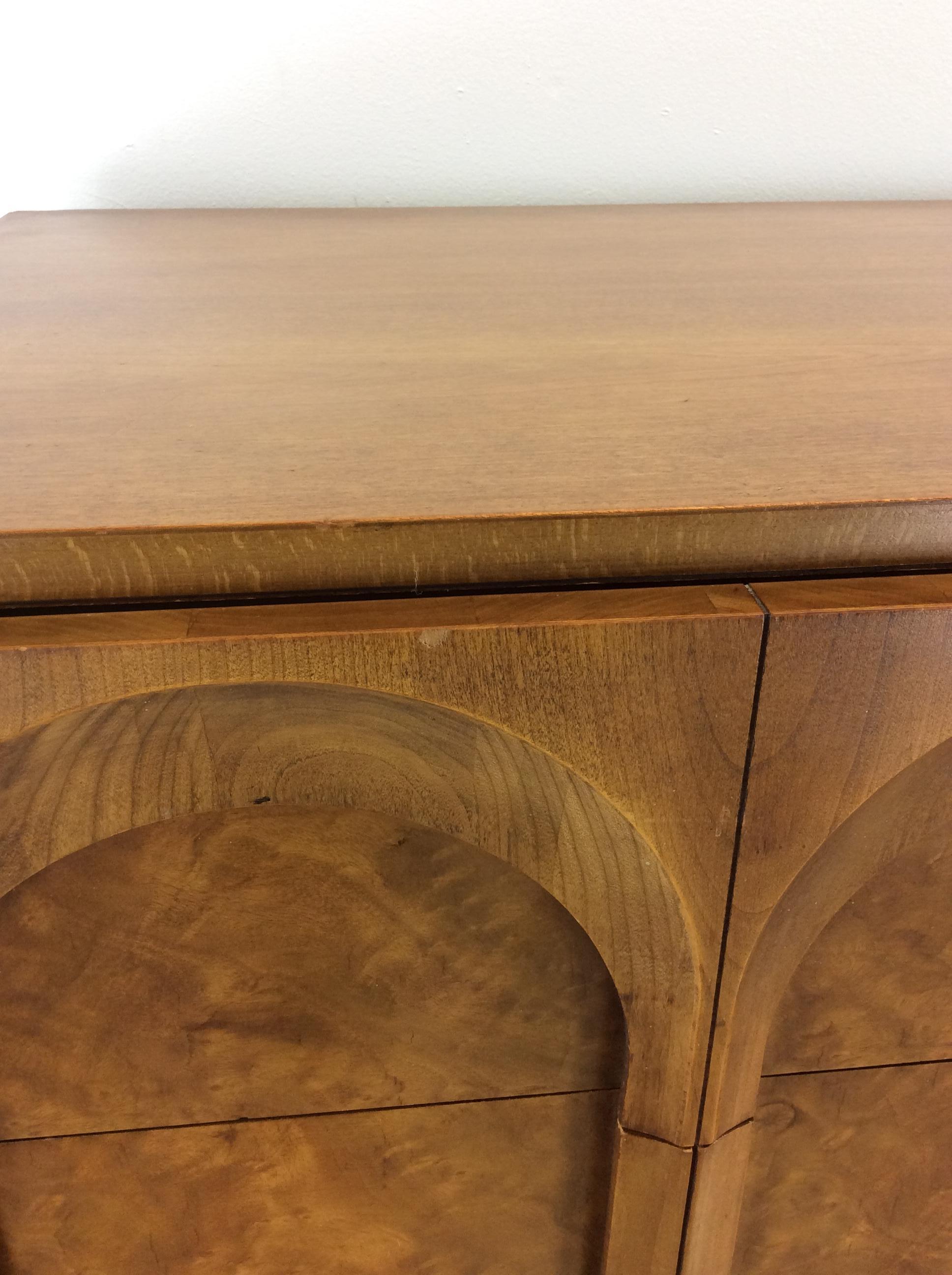 Mid Century Modern Highboy Dresser with Burlwood Finish by Thomasville 8