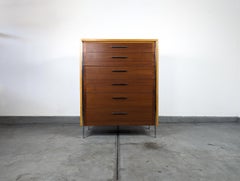 Mid Century Modern Highboy Walnut & Oak Dresser by Lane Furniture, c1960s