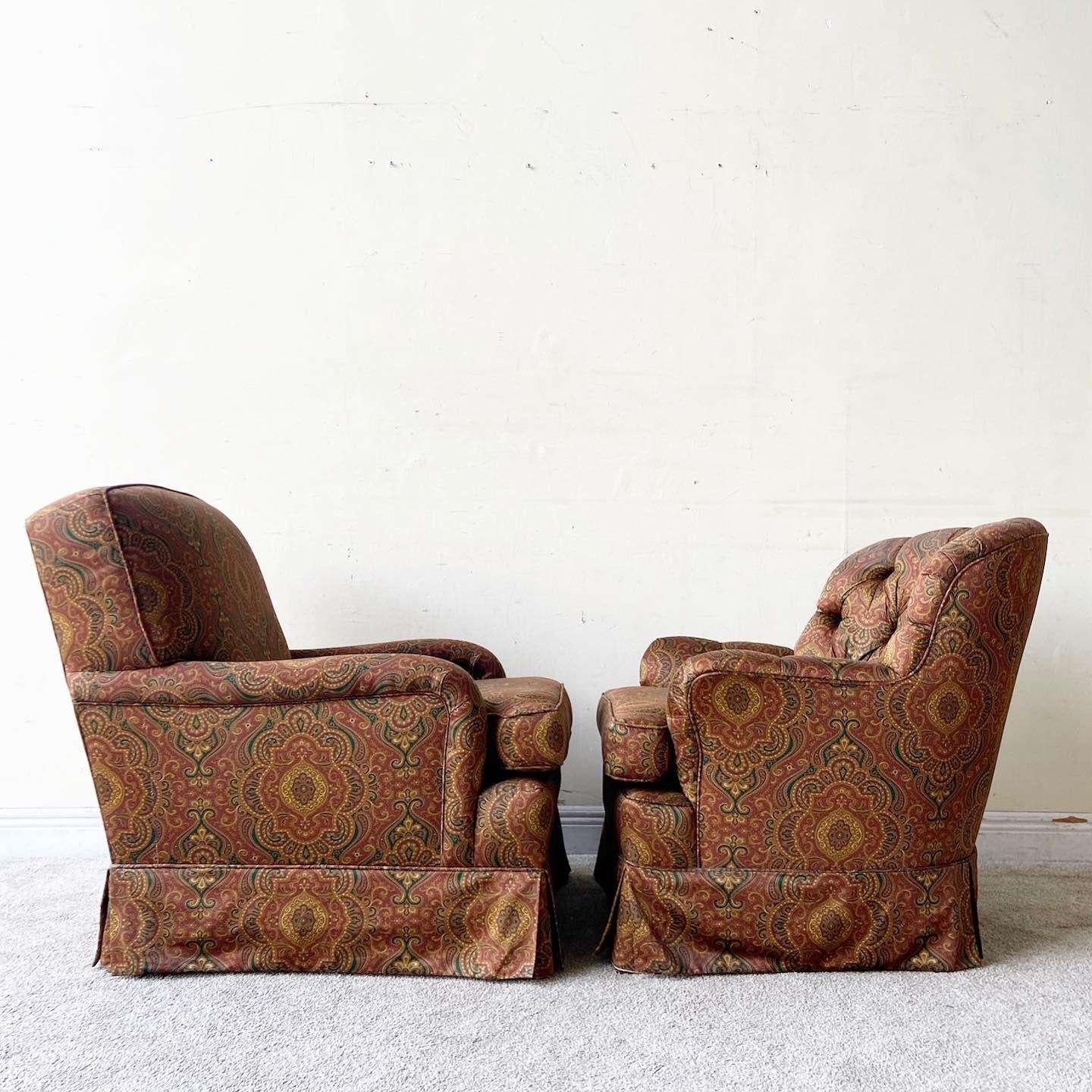 American Mid Century Modern Him and Hers Lounge Chairs For Sale