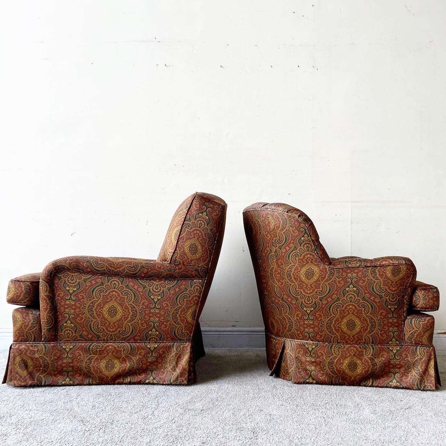 Late 20th Century Mid Century Modern Him and Hers Lounge Chairs For Sale