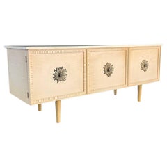 Mid-Century Modern Hollywood Regency Credenza with Resin Top